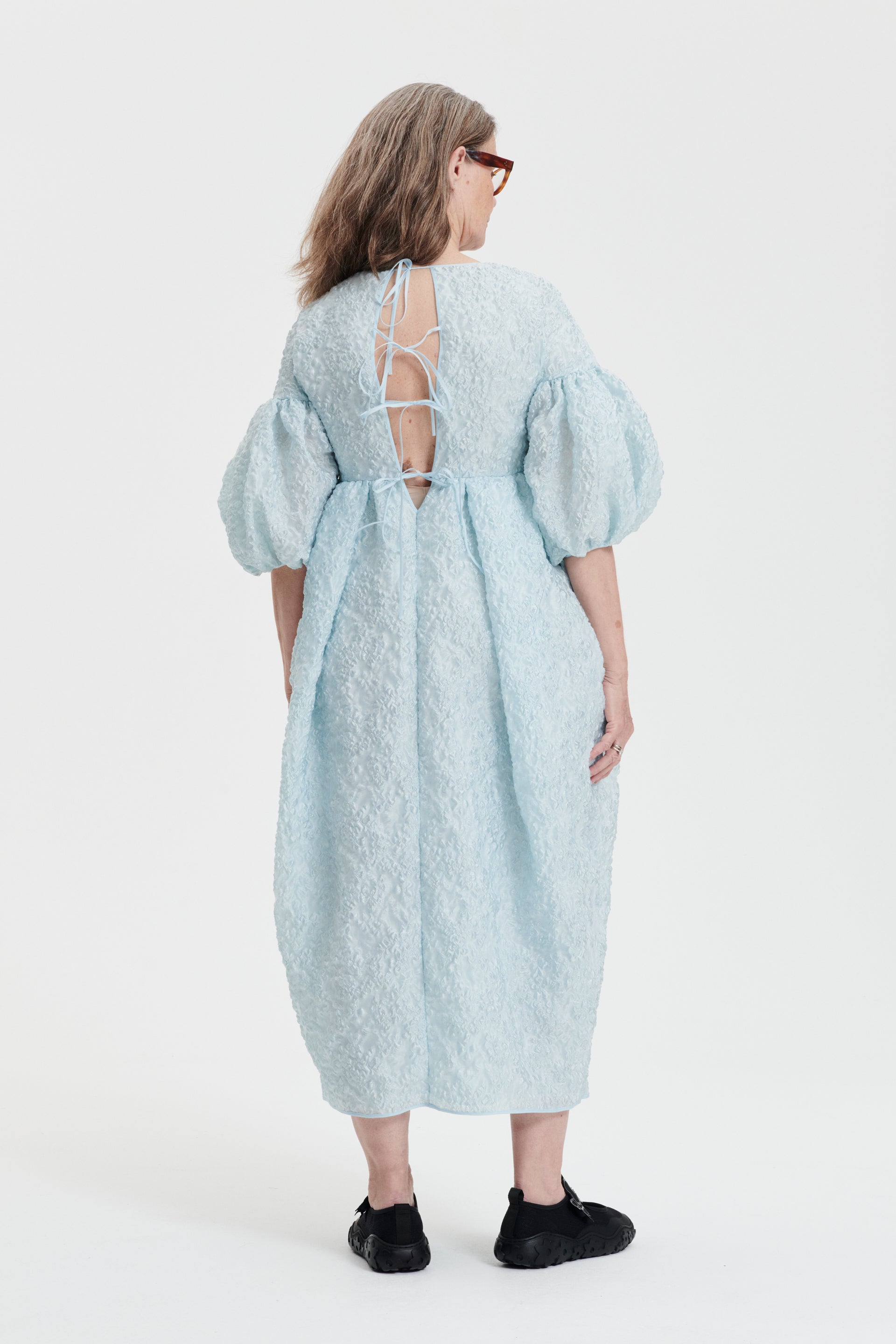 JEANNE | DRESS GRASMERE MATELASSÉ AQUA