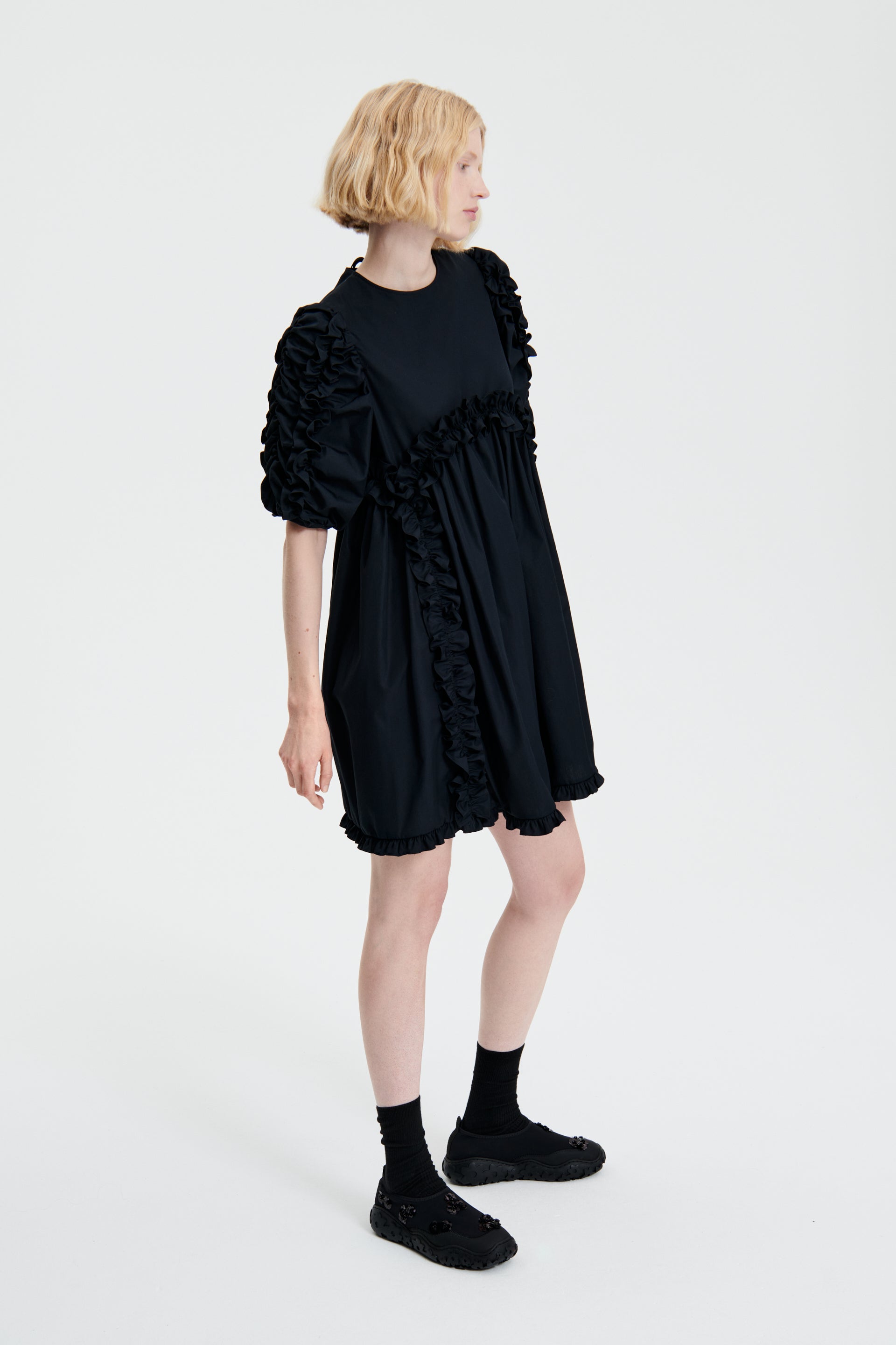 GINNY DRESS COTTON BLACK
