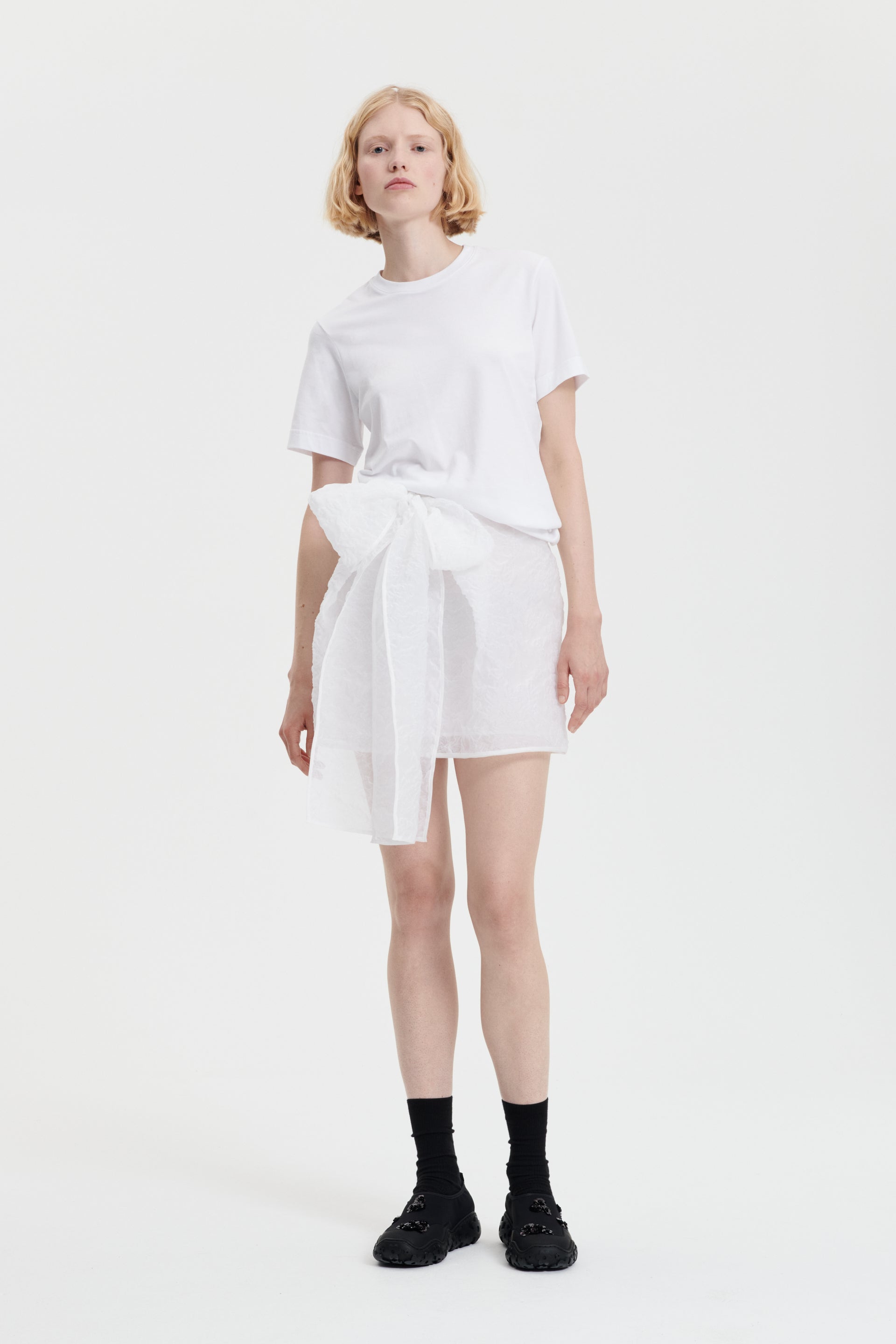 GIGI | SKIRT POSY MATELASSÉ WHITE