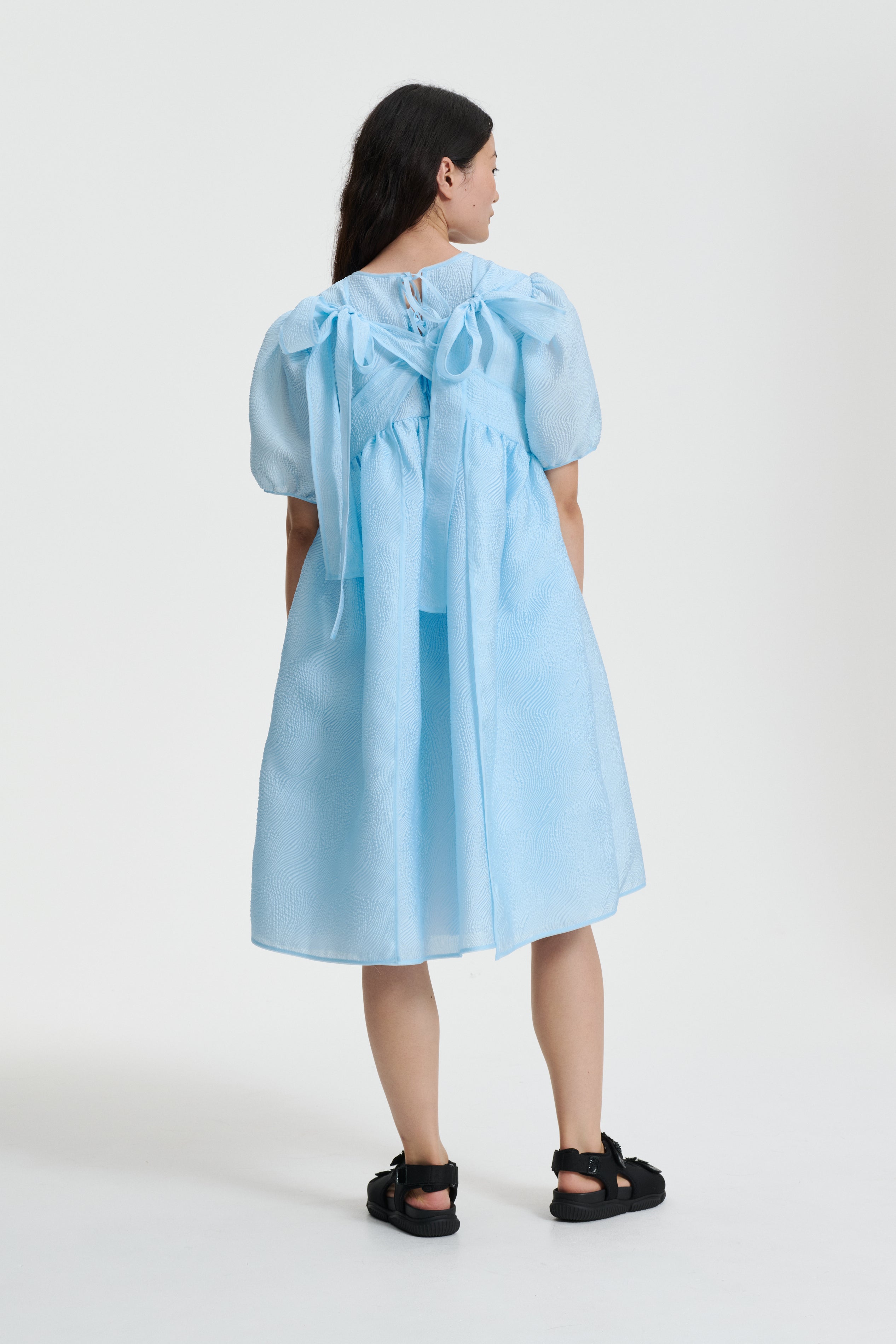 【Cecilie Bahnsen】BERNADETTE DRESS BERNADETTE | DRESS KAZE MATELASSE LIGHT BLUE
