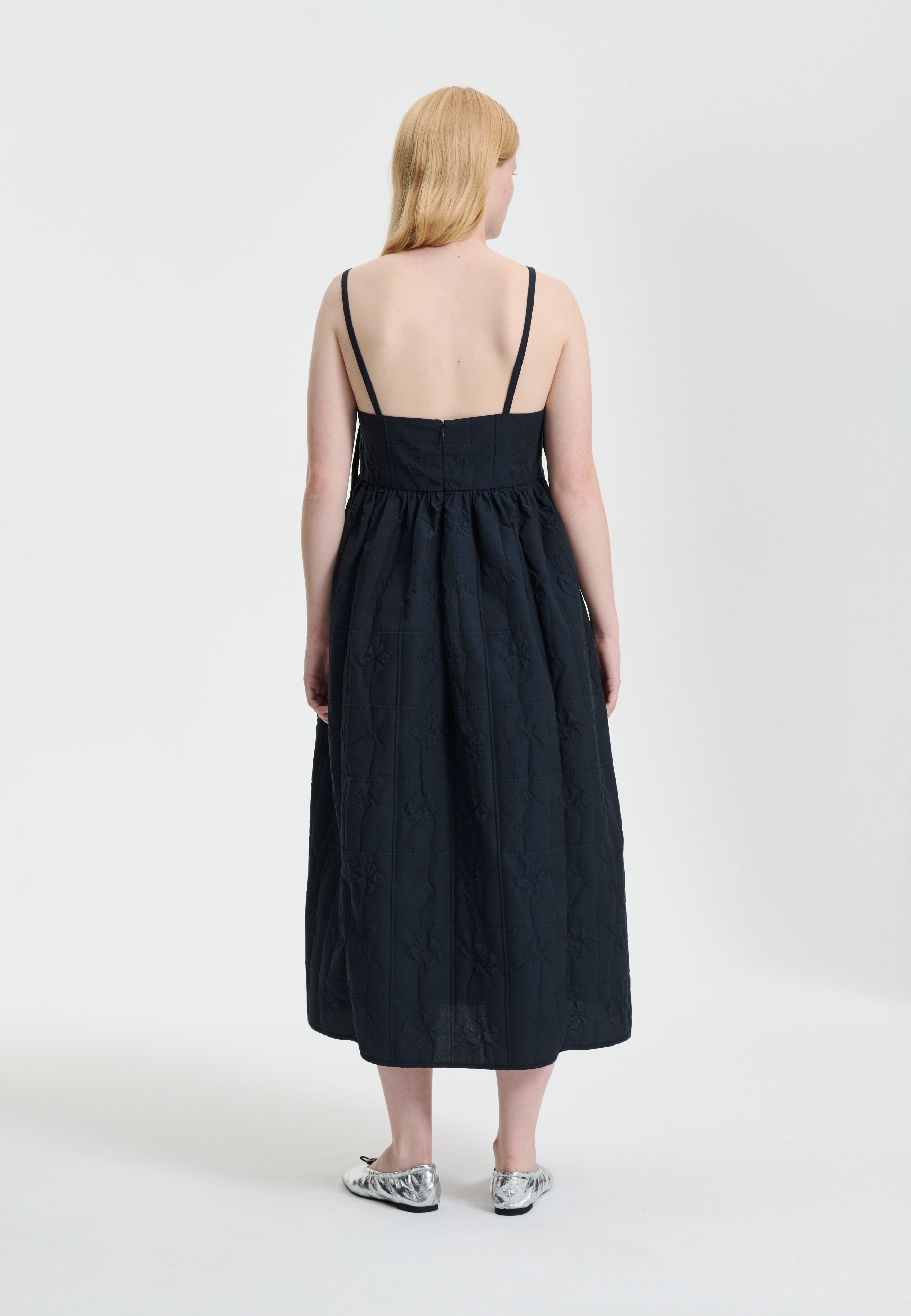 【Cecilie Bahnsen】AMBRA DRESS Cecilie Bahnsen Ambra Dress in Flora Matelassé White Curated