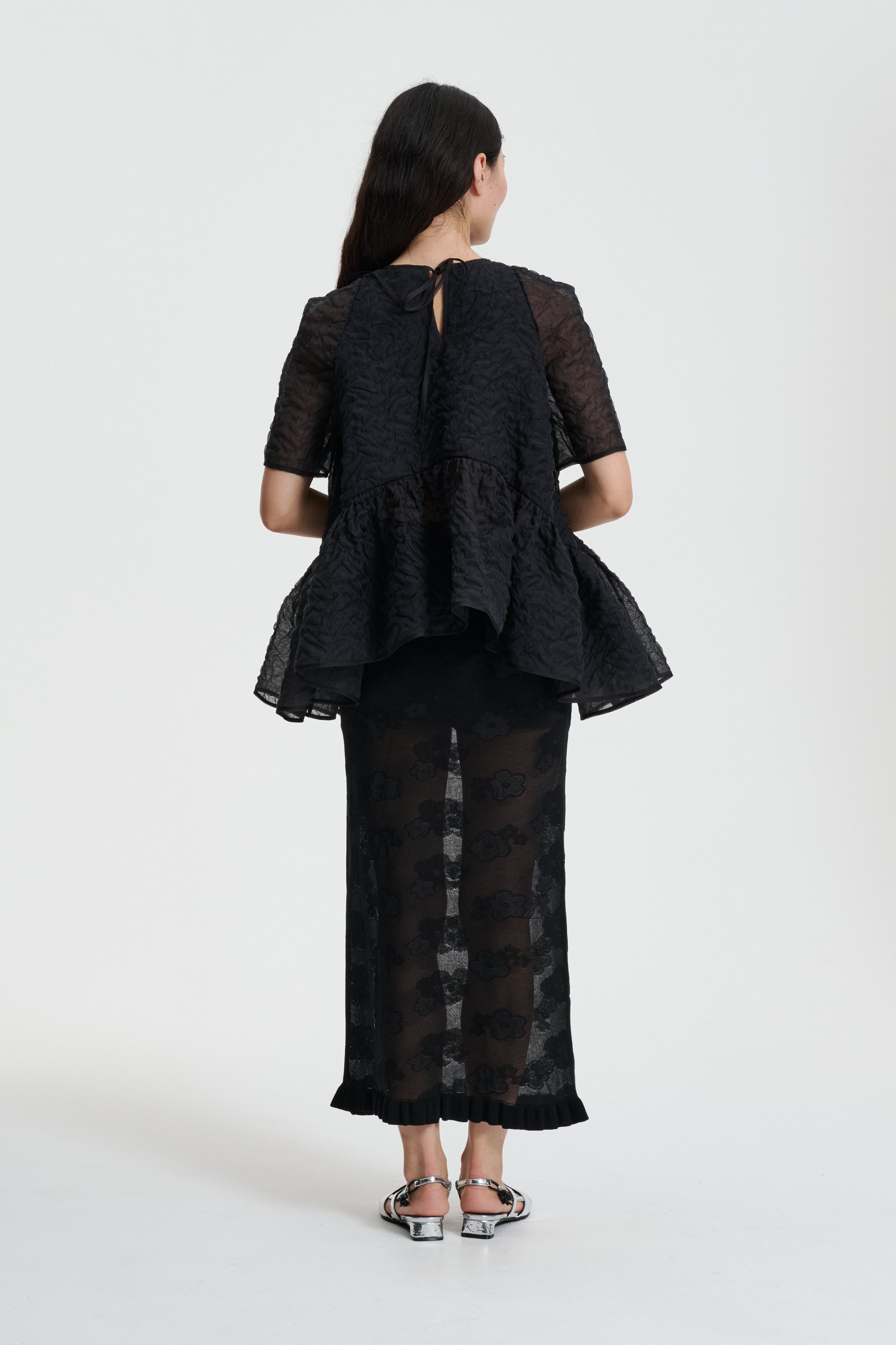【Cecilie Bahnsen】ORIETTA TOP ORIETTA | TOP ORGANZA WHITE NONA