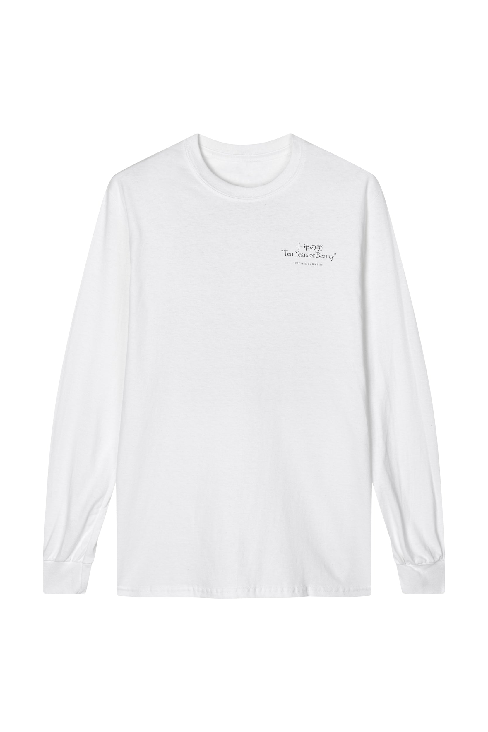 【CECILIE BAHNSEN】OCTOBER Tシャツ 長袖 10 YEARS OF BEAUTY LIMITED EDITION LONG-SLEEVE | T-SHIRT WHITE