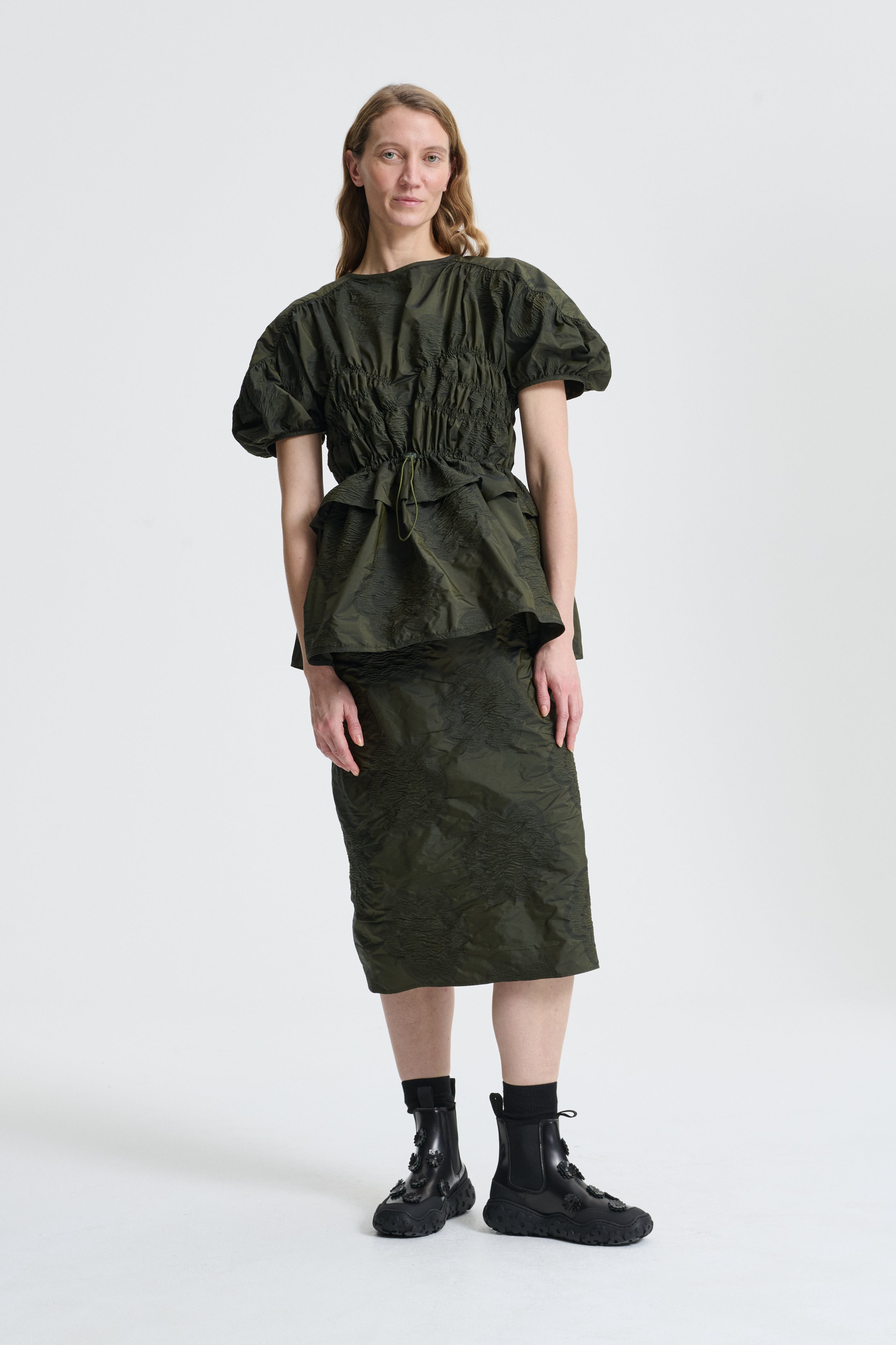 BROOKLYN | TOP BORUS JACQUARD OLIVE
