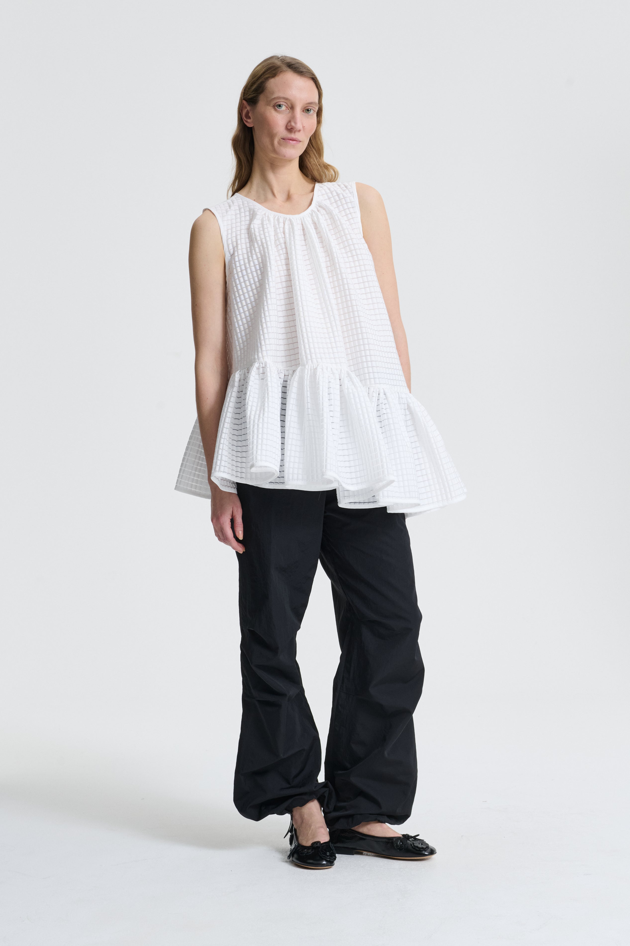 BETTINA | TOP MIKU JACQUARD WHITE – Cecilie Bahnsen
