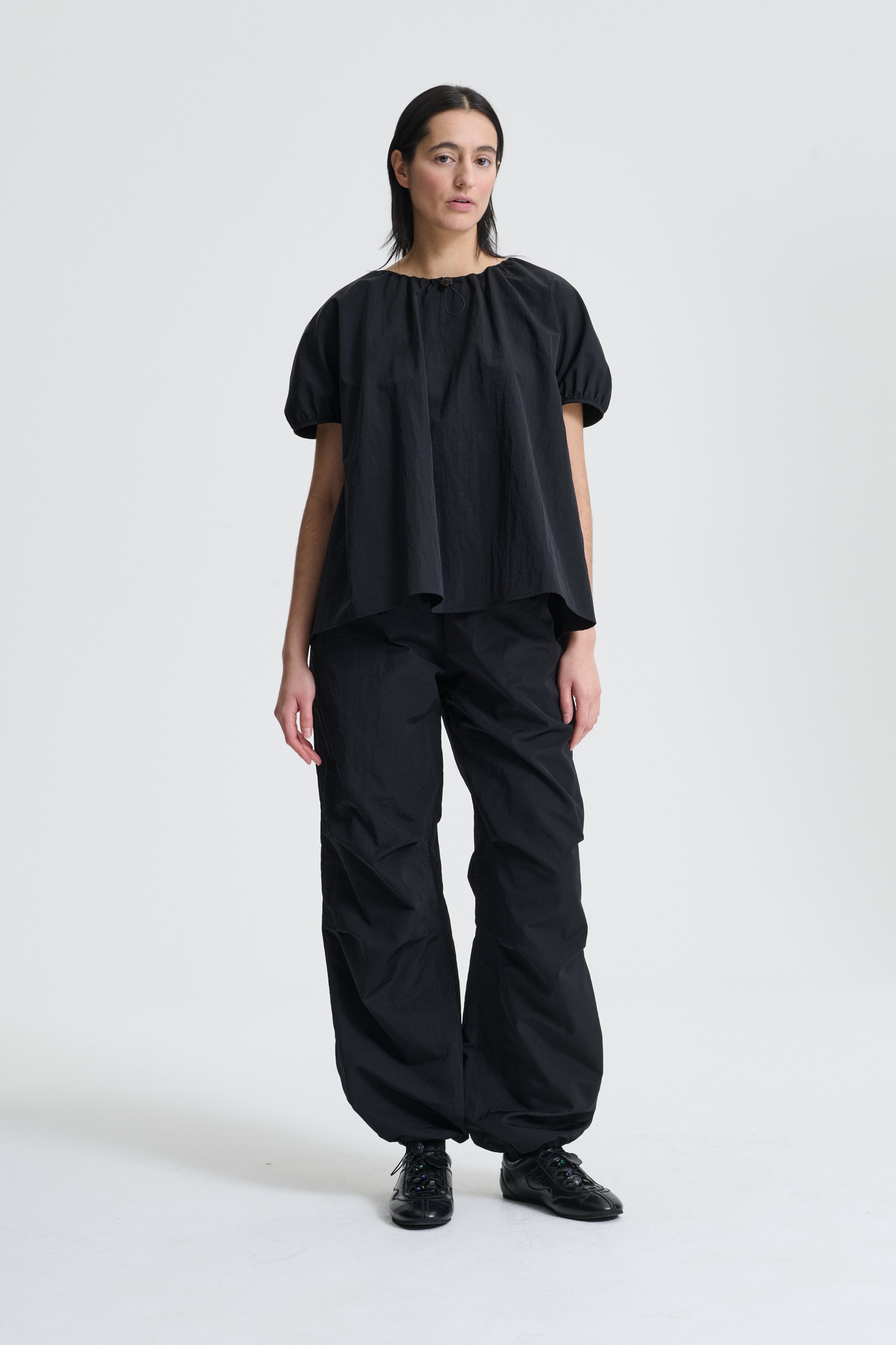 BELLA | TOP RECYCLED TAFFETA BLACK – Cecilie Bahnsen