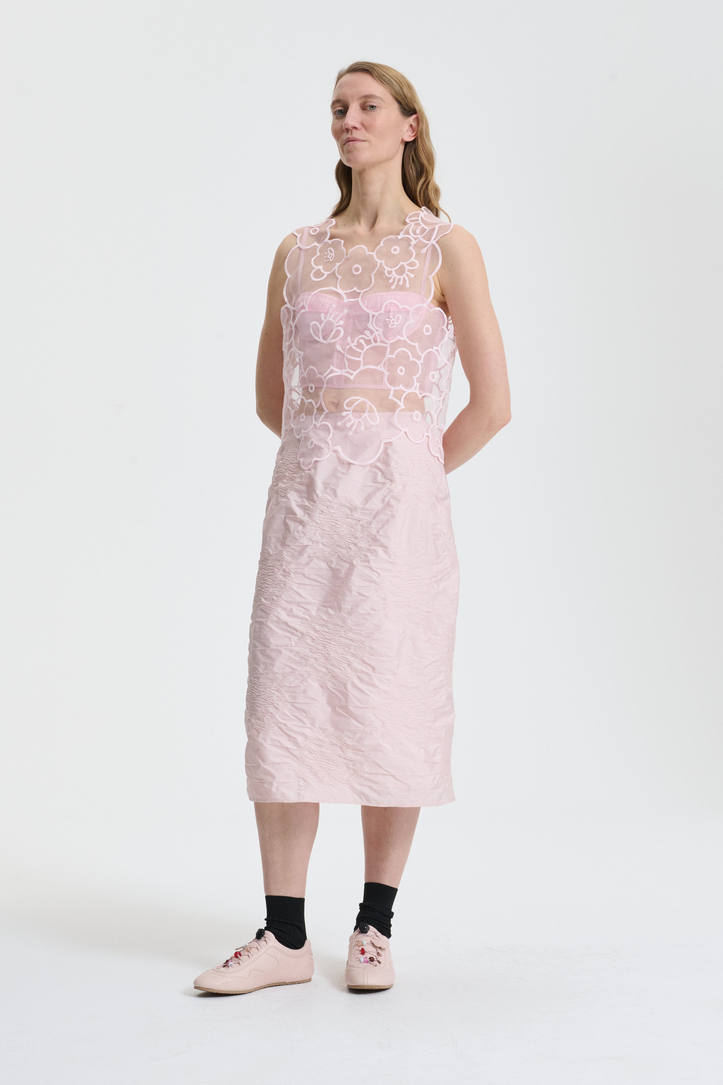 ALLEGRA | SKIRT BORUS JACQUARD BLUSH PINK