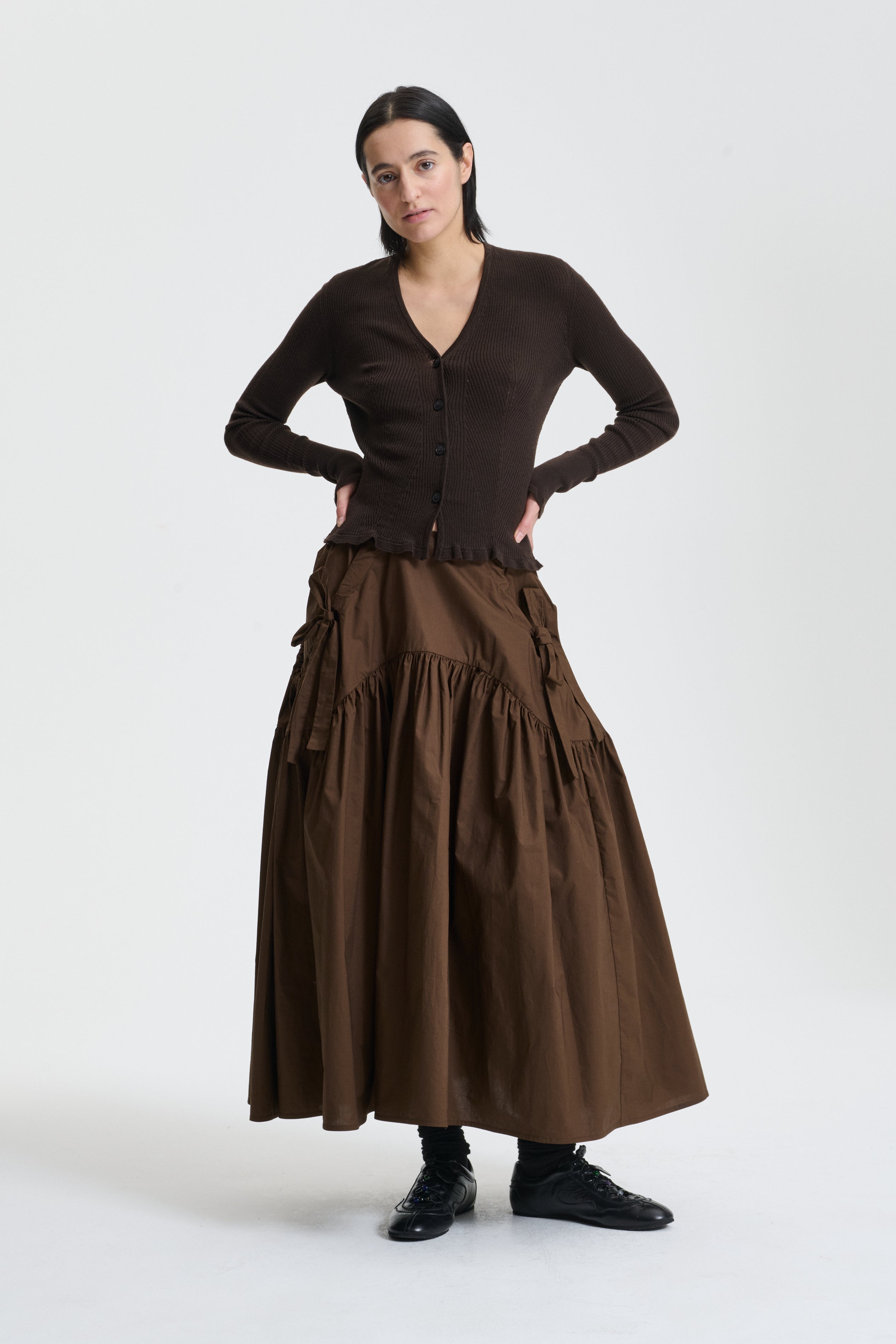 JUSTICE | SKIRT COTTON BROWN