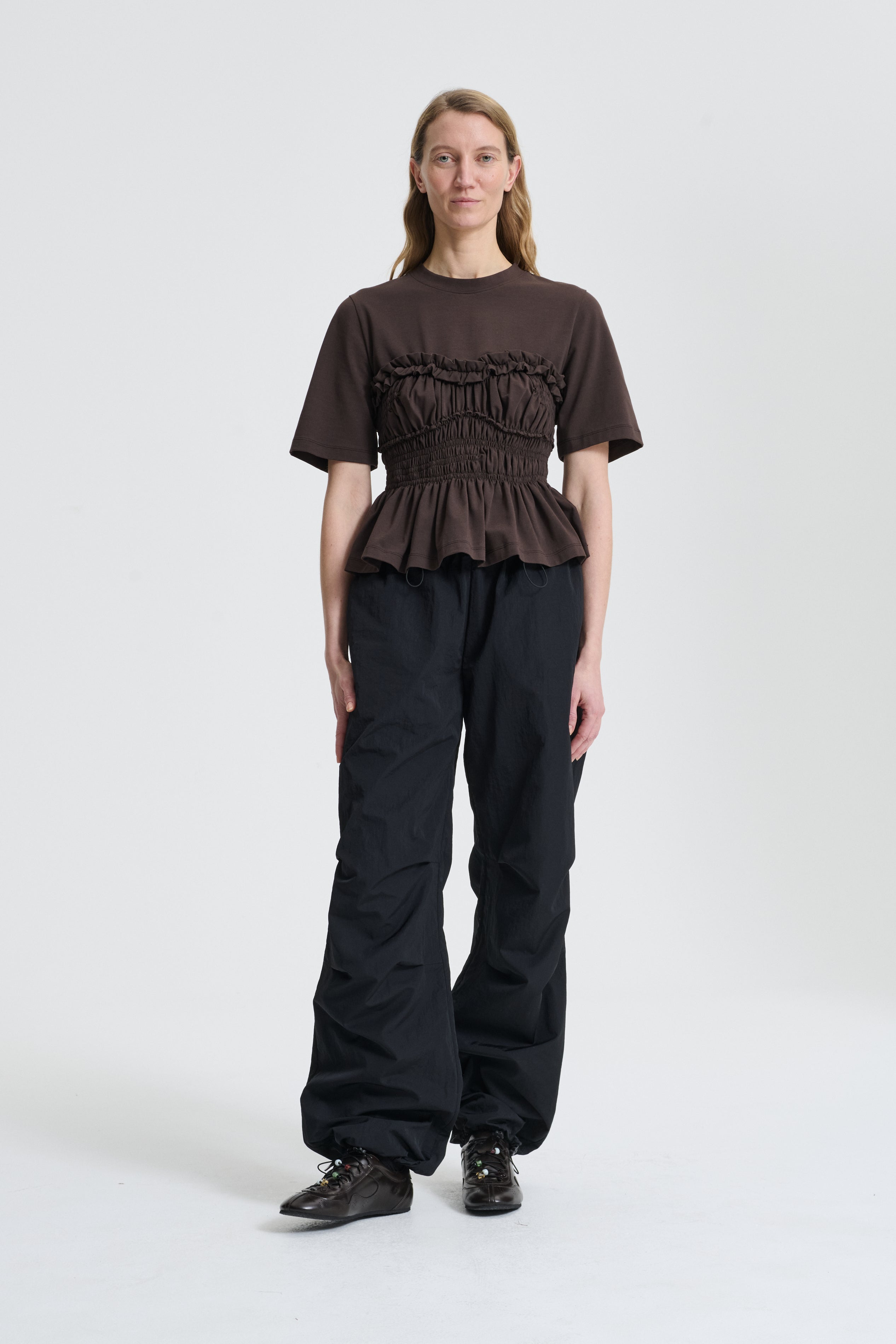 VILDE | T-SHIRT JERSEY BROWN