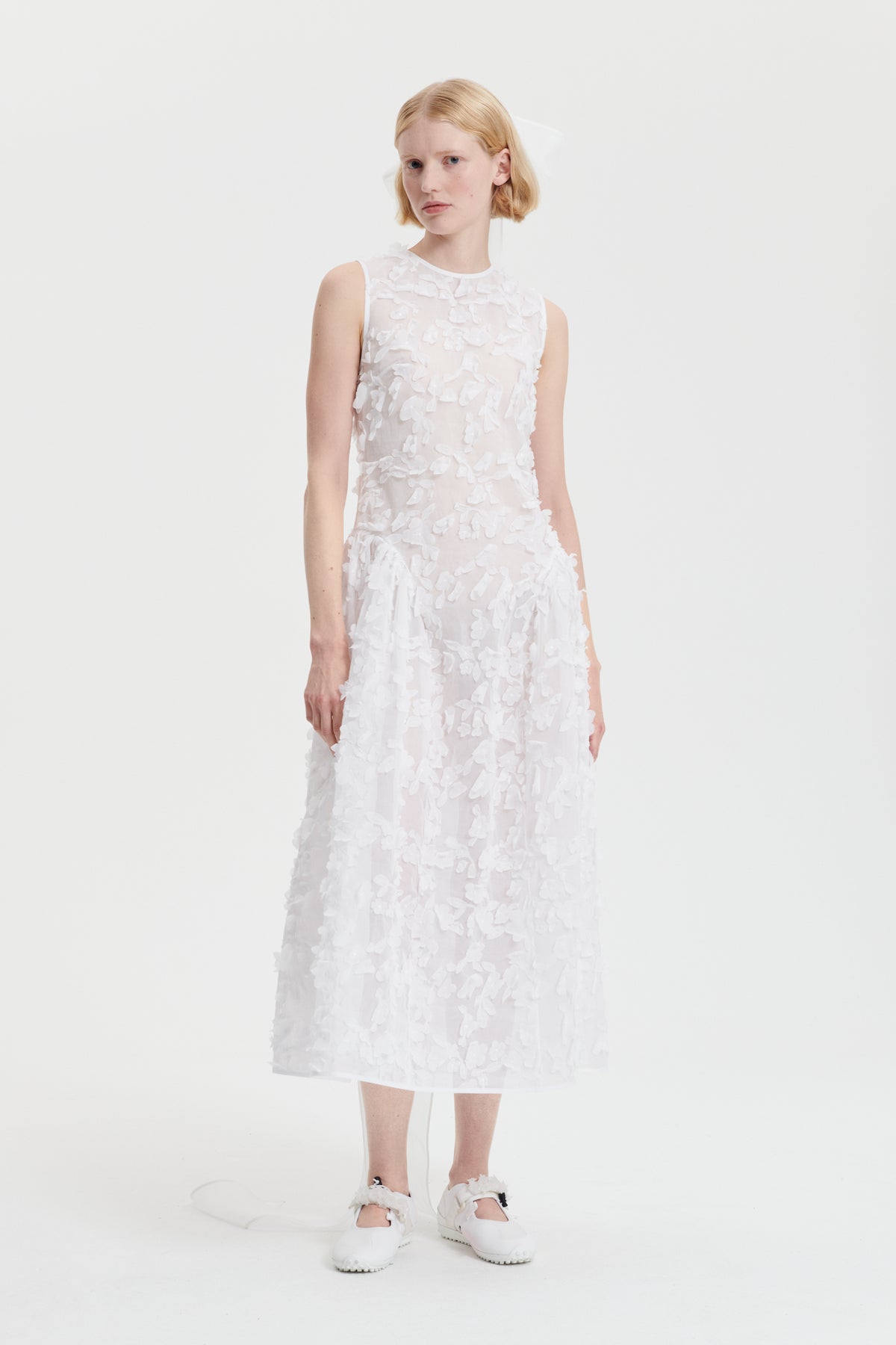 Cecilie Bahnsen White Dress - Mto - Gine | Dress Viola Embroidery White Bridal