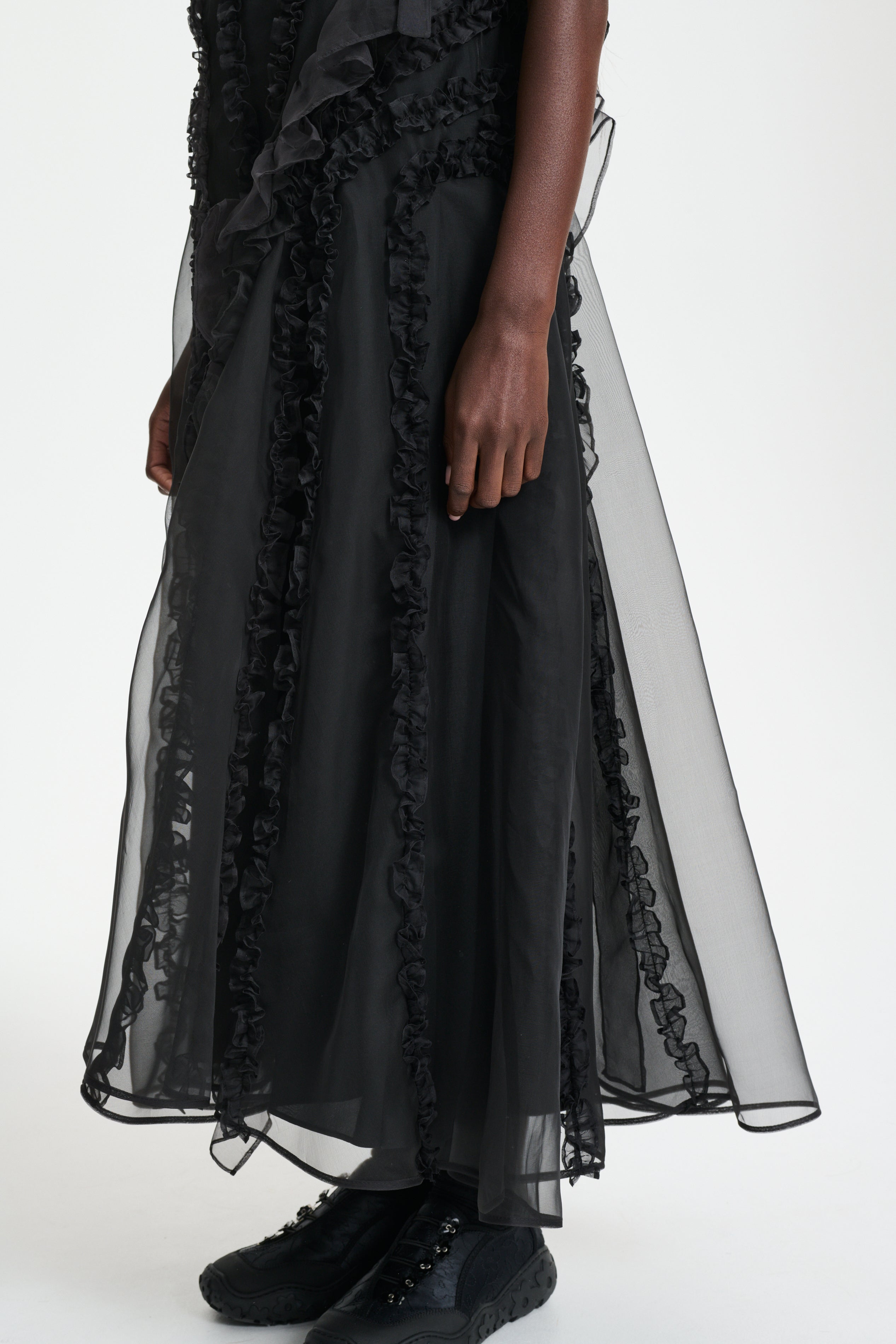 【CECILIE BAHNSEN】オーティスドレス OTIS | DRESS SATIN ORGANZA BLACK