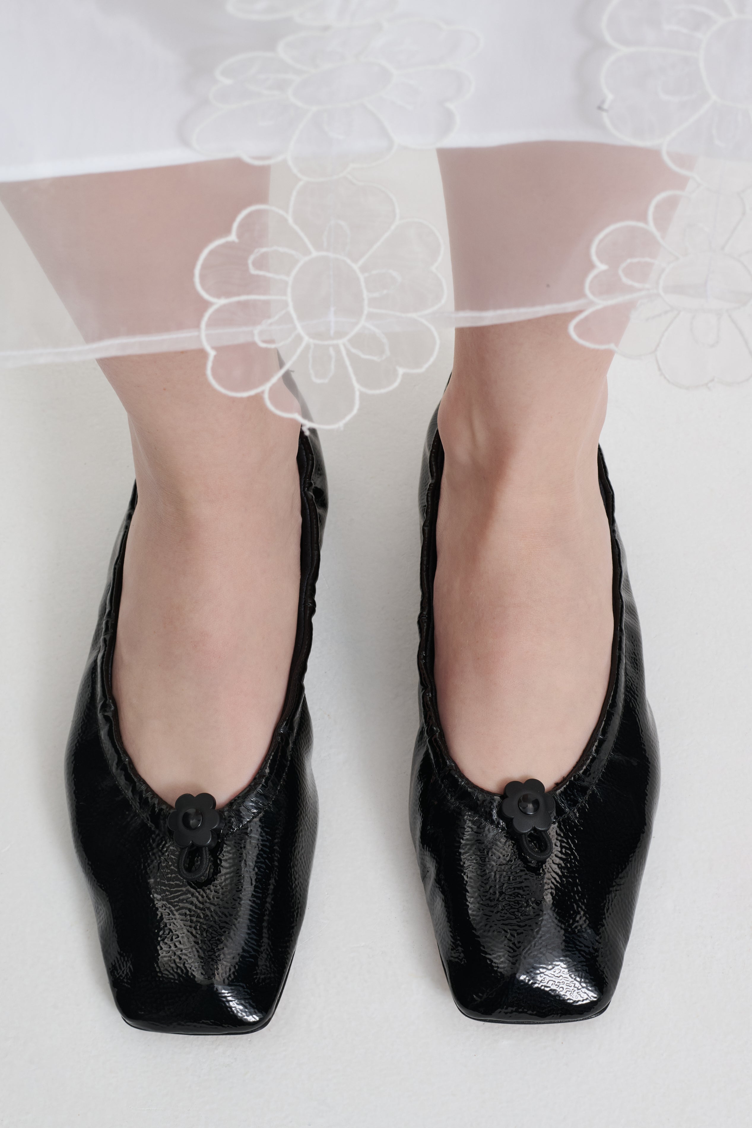 関税送料込★CECILIE BAHNSEN☆Orbella バレリーナ ブラック ORBELLA | BALLET PATENT LEATHER BLACK