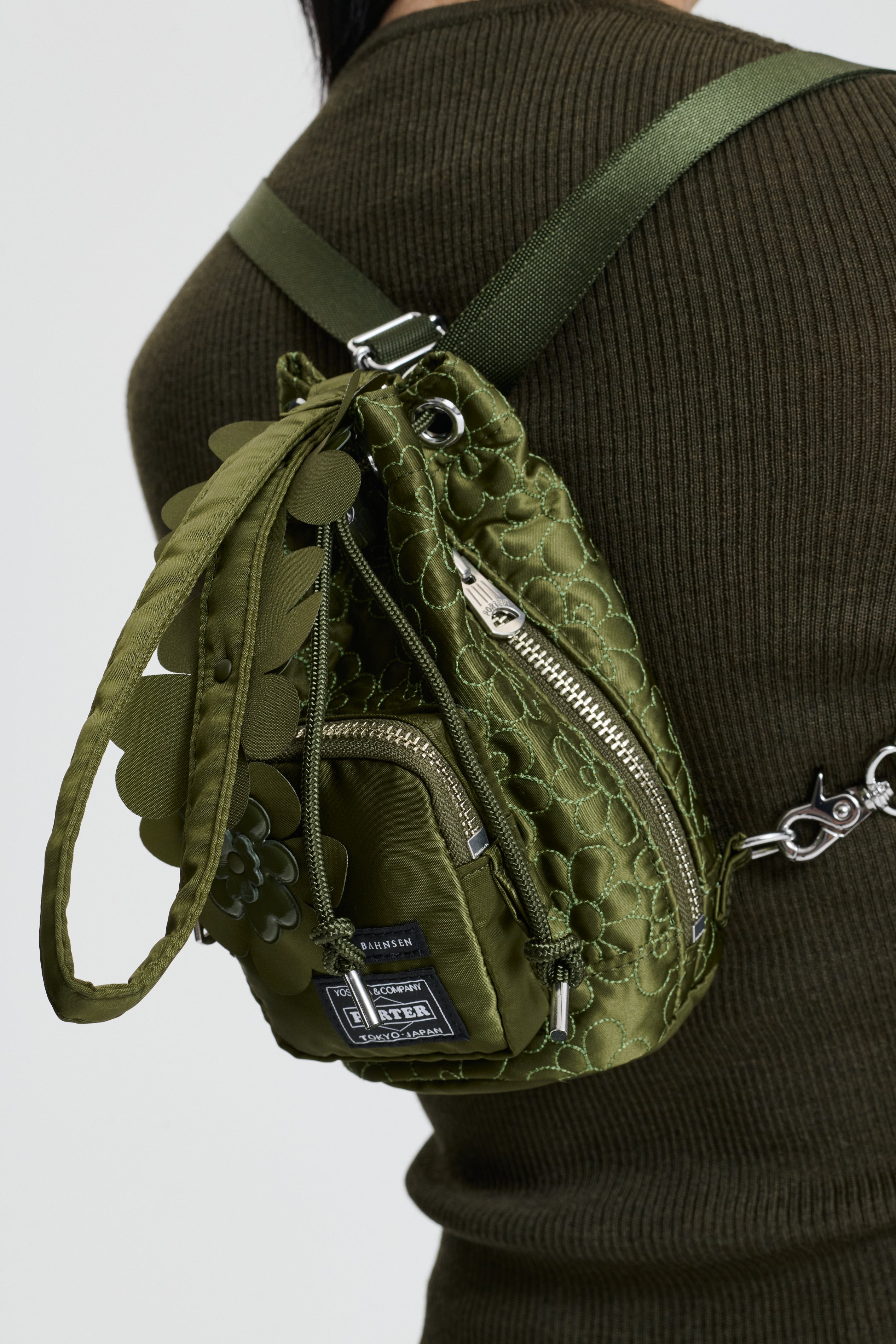 CECILIE BAHNSEN X PORTER BONSACK MINI | BAG OLIVE
