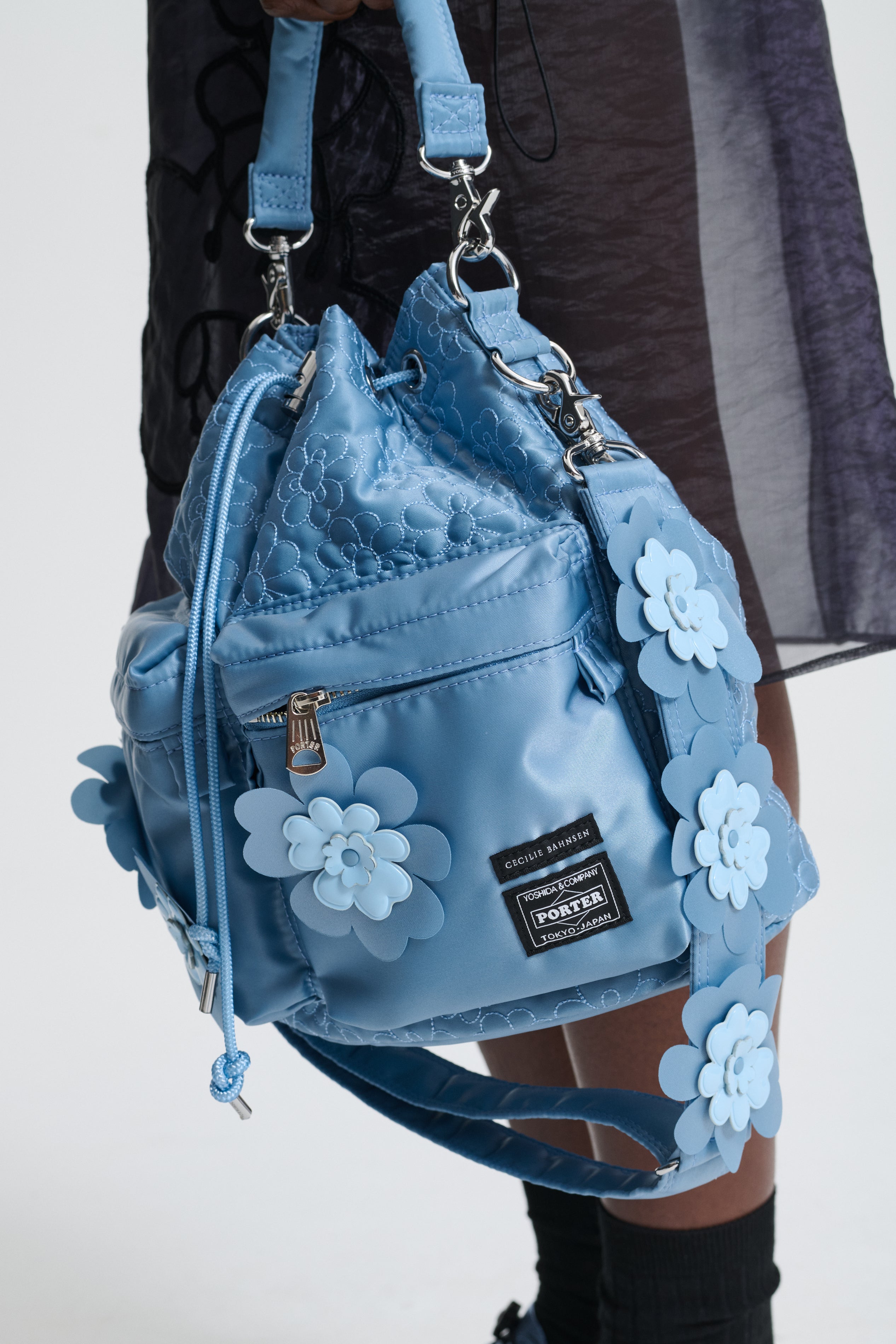 CECILIE BAHNSEN X PORTER 2WAY TOOL | BAG LIGHT BLUE