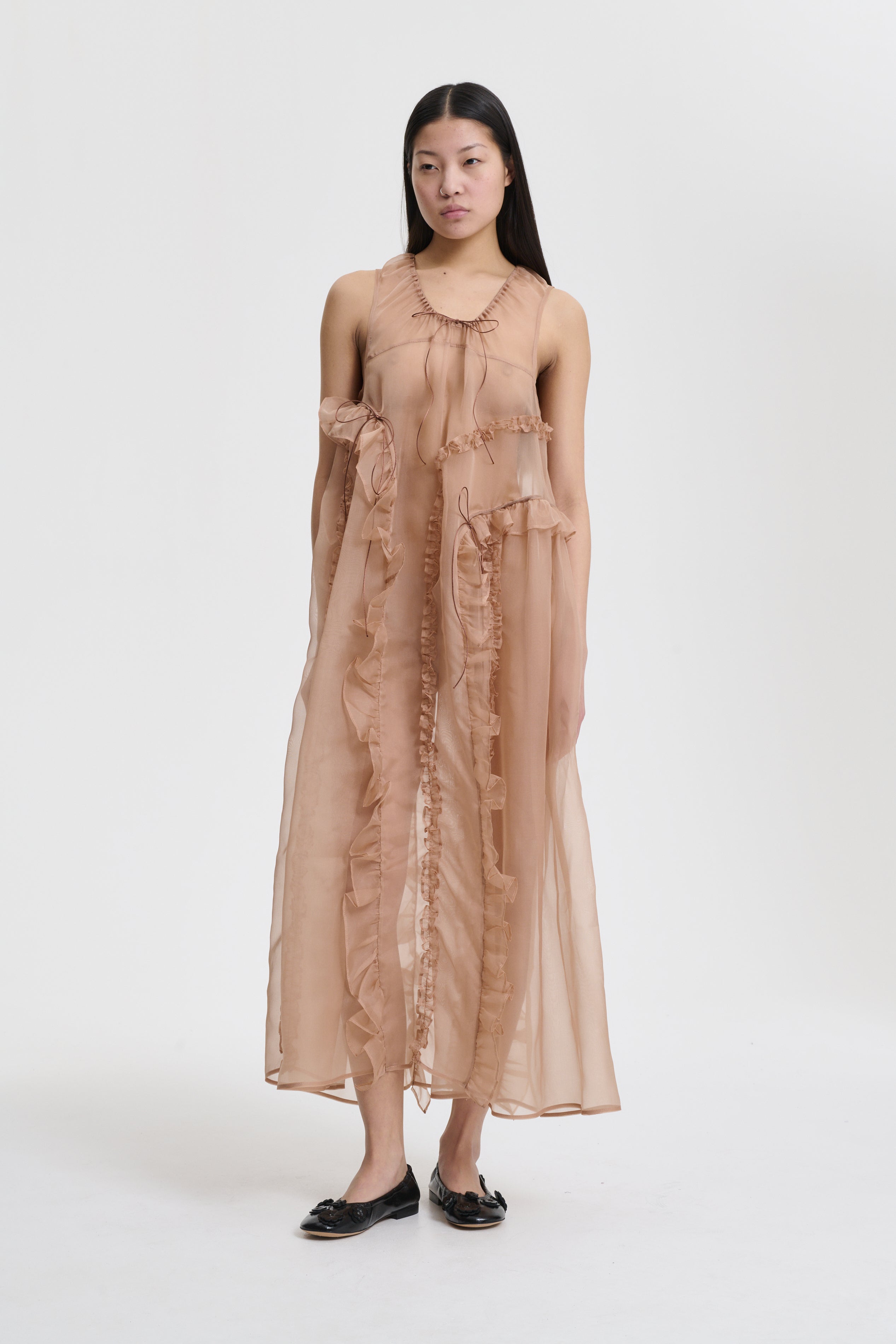 OPAL | DRESS SATIN ORGANZA CHESTNUT