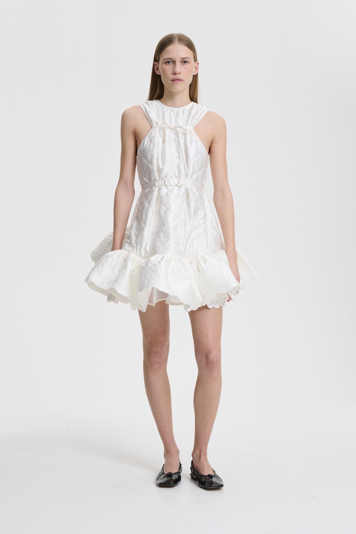 Cecilie Bahnsen White Dress - Mto - Bosco | Dress Emb. Quilted Silk White
