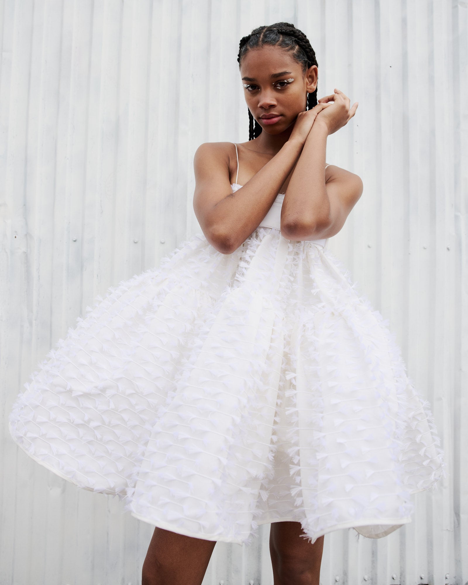 OBERRA | DRESS FIAMMA FIL-COUPE WHITE - LOOK 16