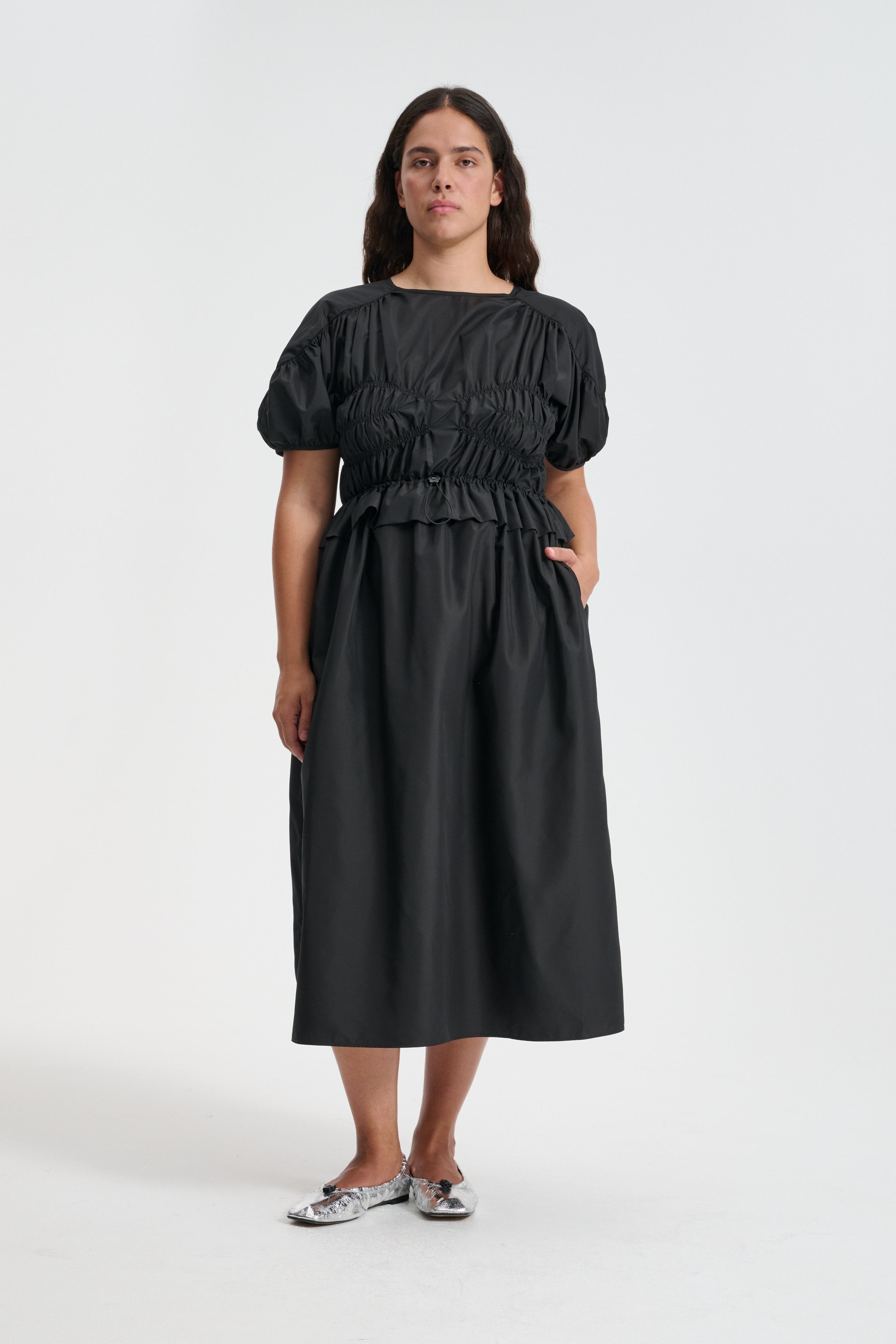 cecilie bahnsen ドレス　黒　トップス BETSY | DRESS RECYCLED FAILLE BLACK
