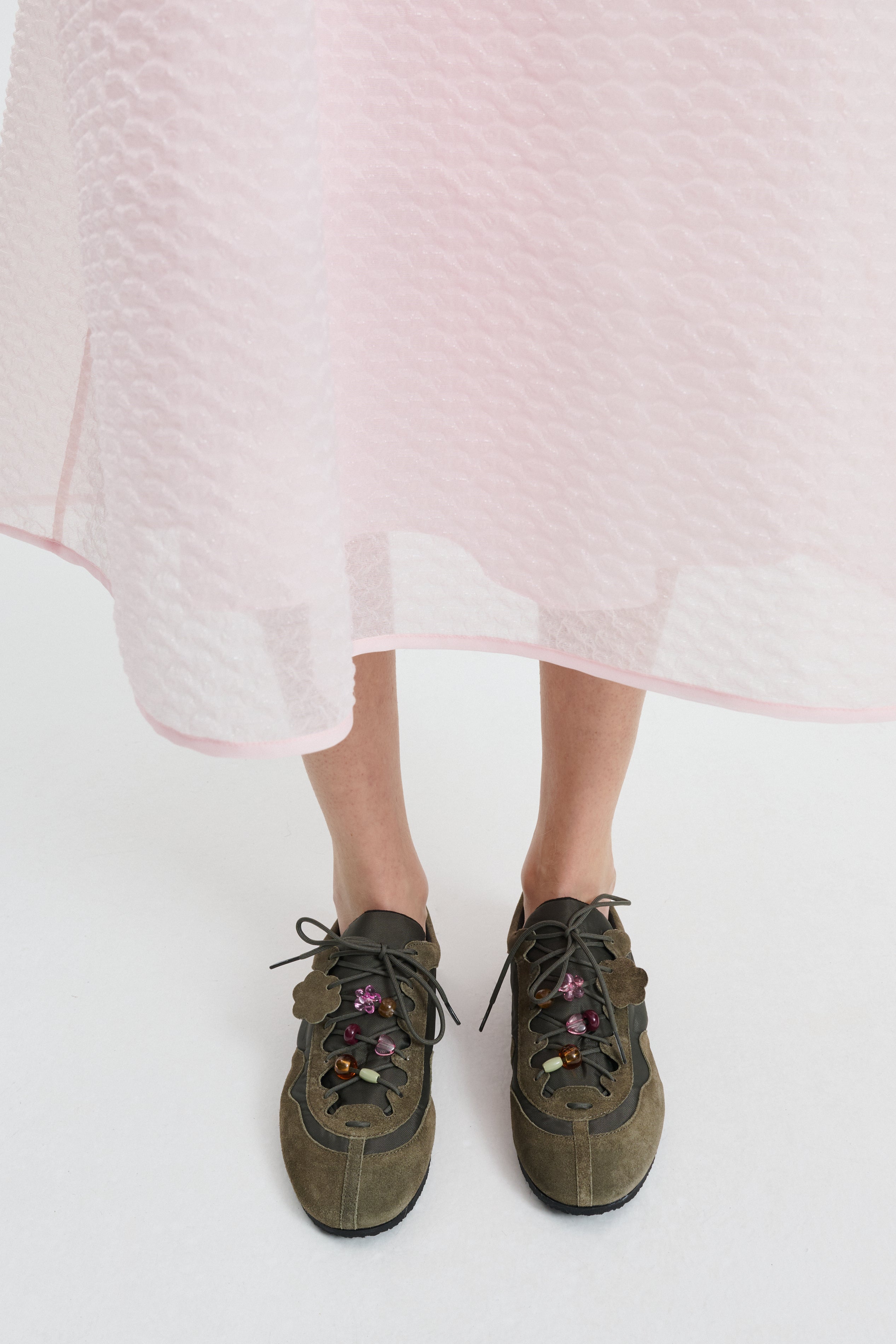 CBBLAISE | SNEAKERS SUEDE / NYLON OLIVE – Cecilie Bahnsen