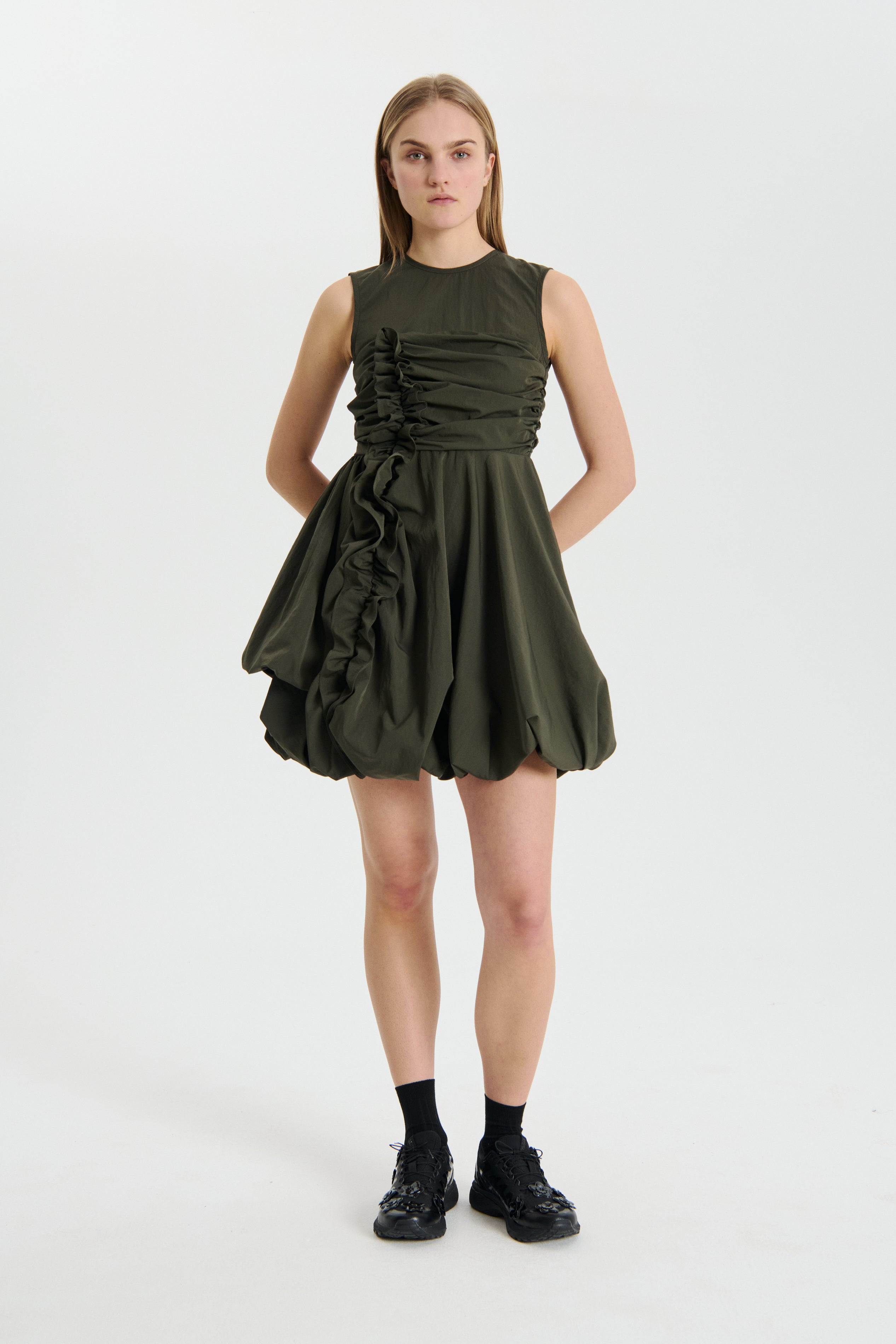 CECILIE BAHNSEN Amelie gathered taffeta wrap dress | THE OUTNET
