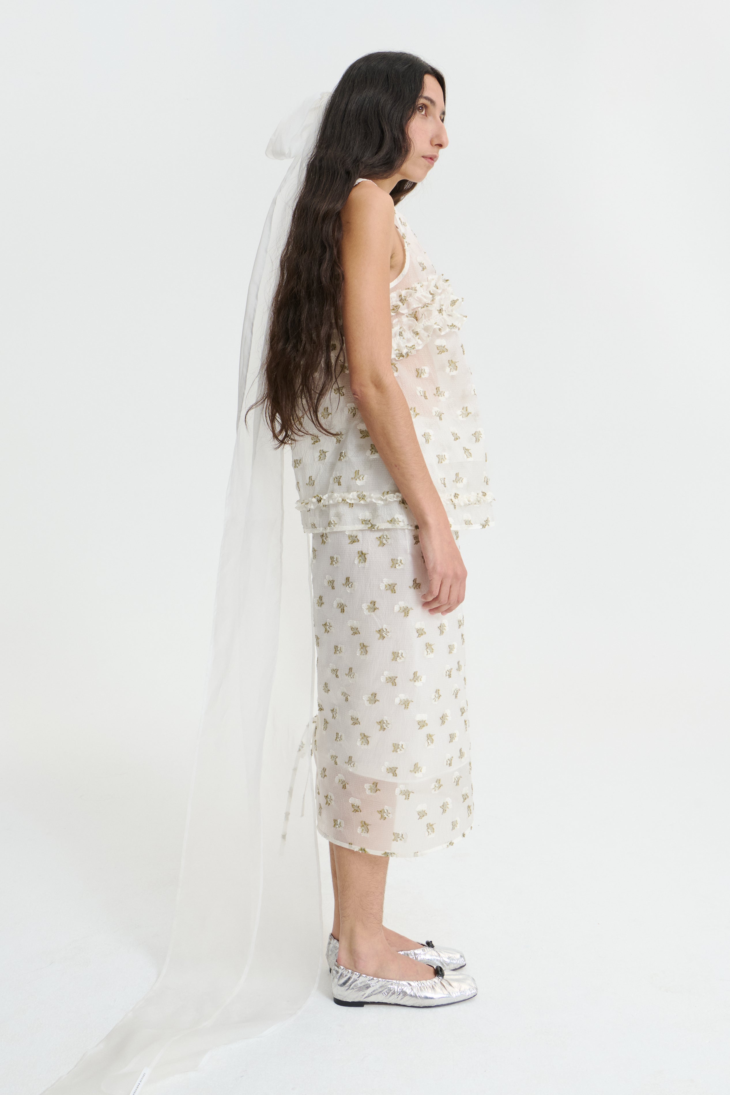 【Cecilie Bahnsen】OKSANA TOP CECILIE BAHNSEN OKSANA TOP – Jaune