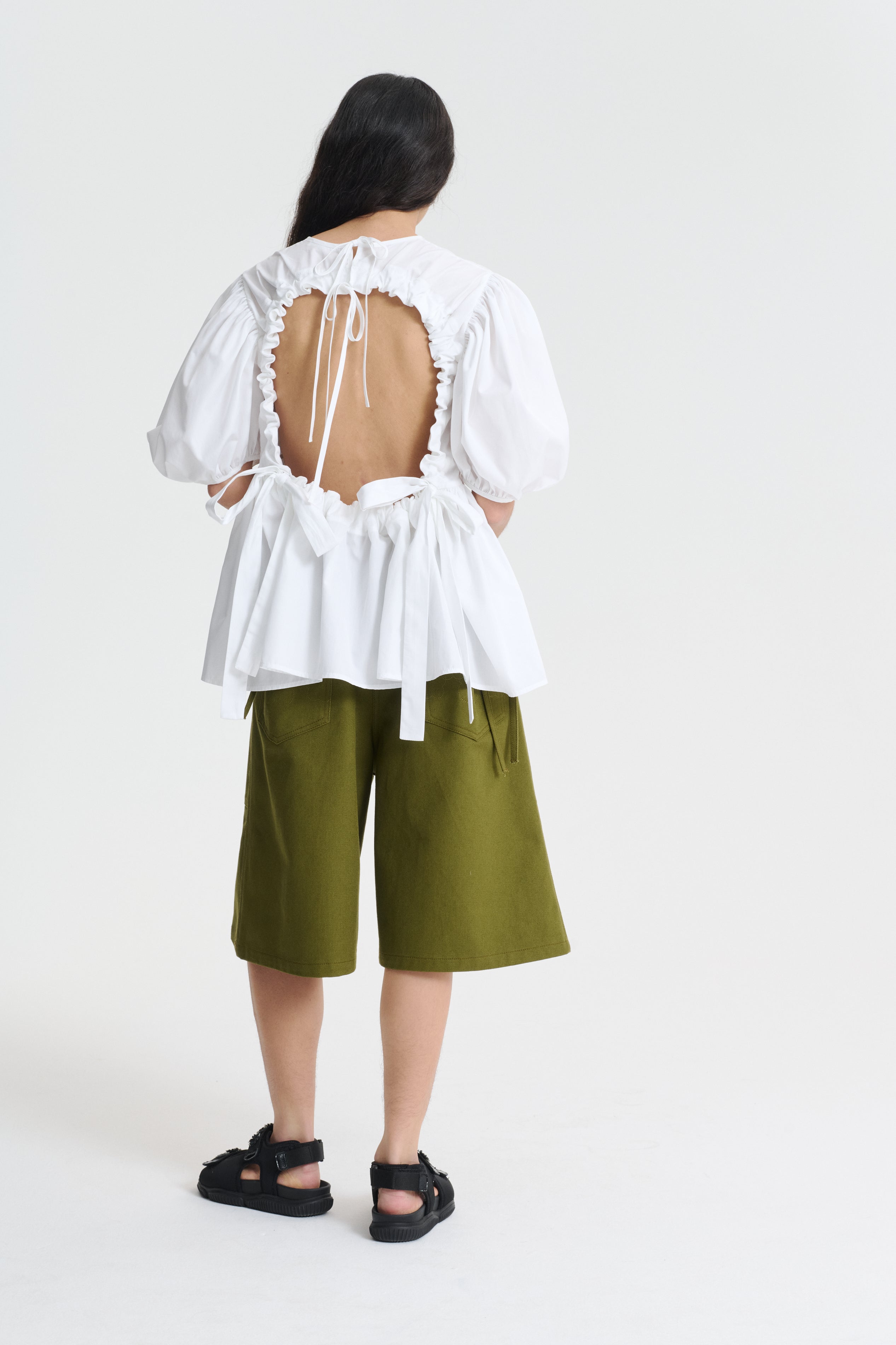 お洒落♪Cecilie Bahnsen ONESSA TOP White ALESSANDRA | TOP SILK SATIN WHITE