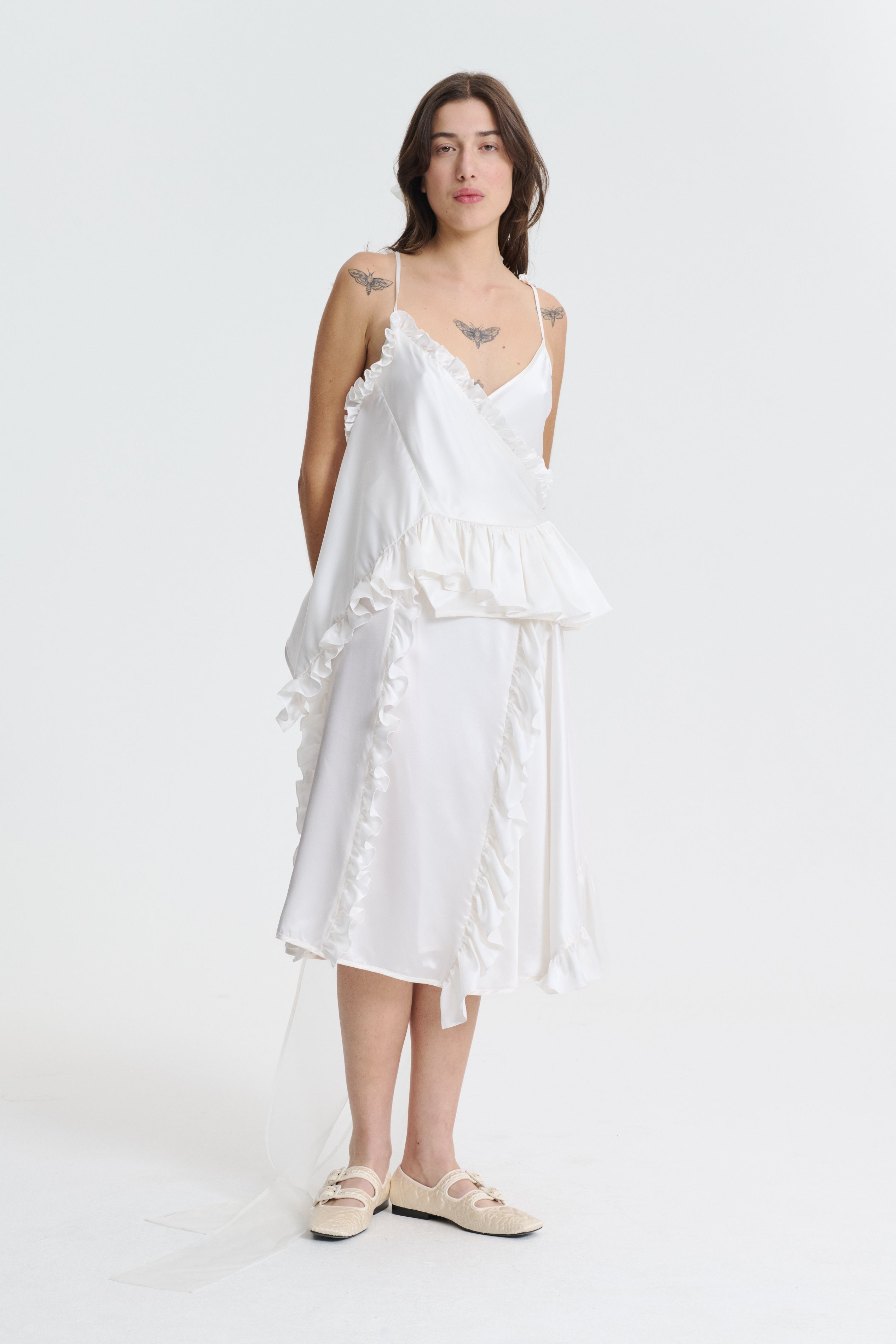 ALESSANDRA | TOP SILK SATIN WHITE