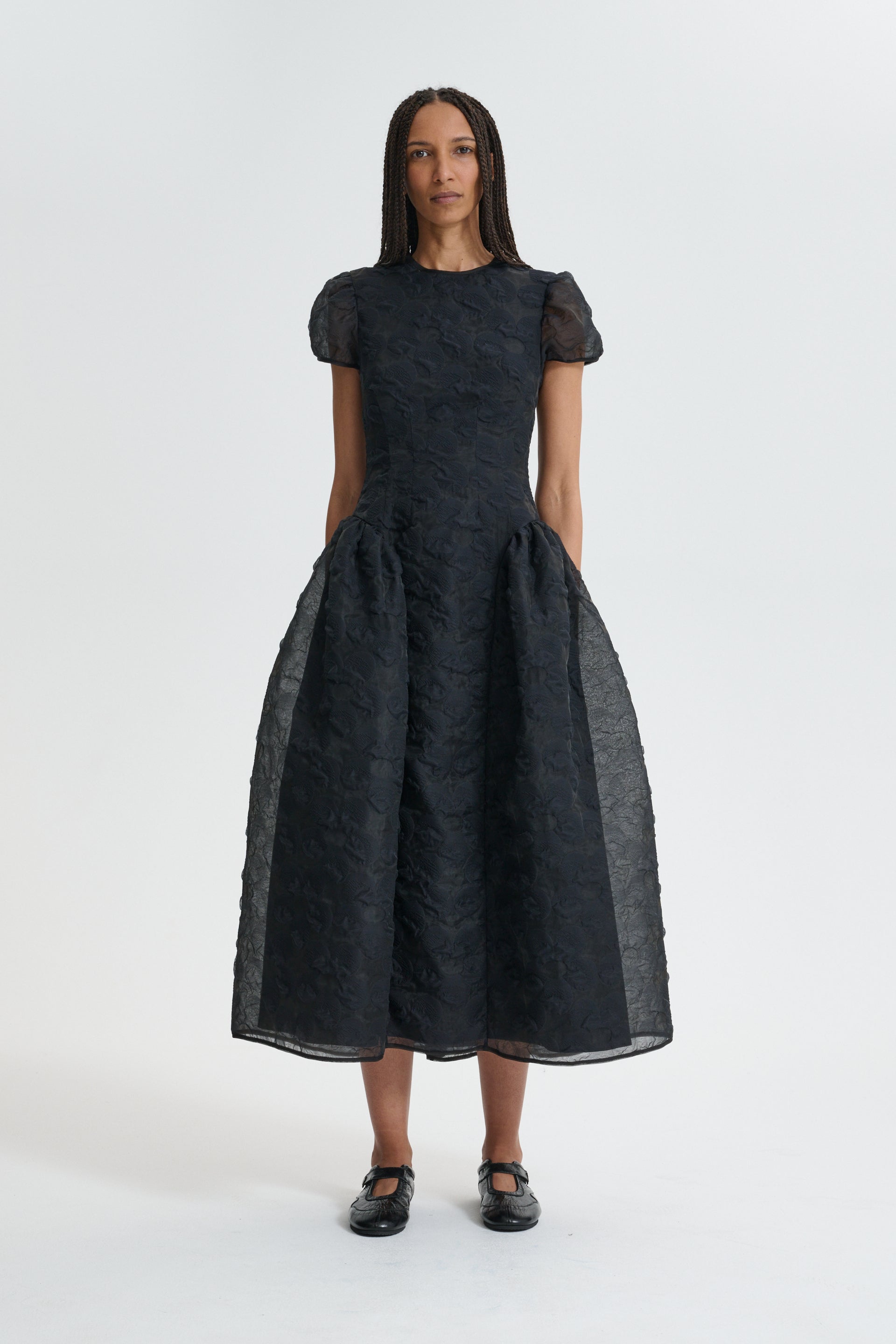 CBCLEOPATRA | DRESS PLUMERIA MATELASSÉ BLACK – Cecilie Bahnsen