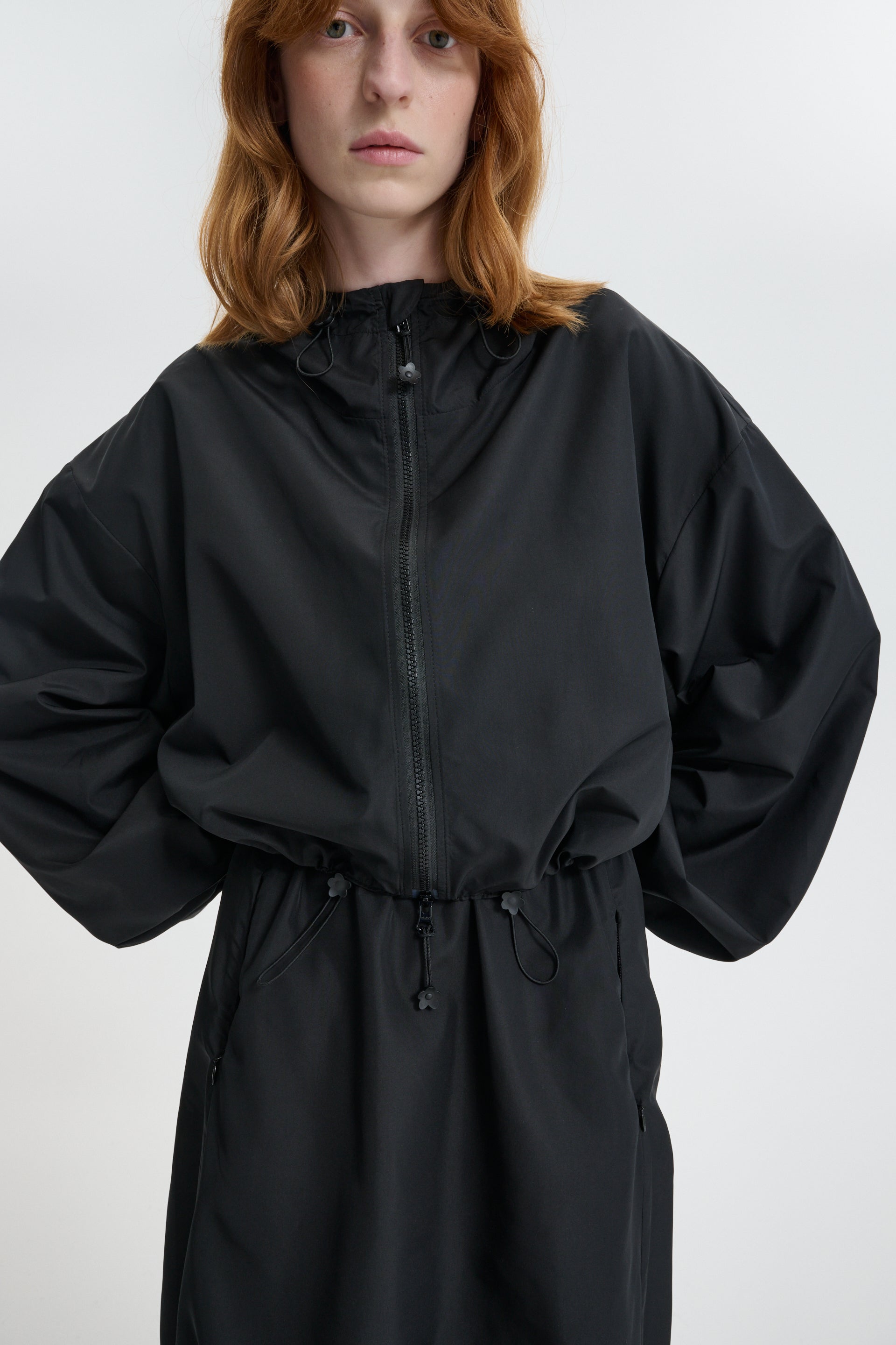 CBAISHA | BLOUSON JACKET RECYCLED FAILLE BLACK