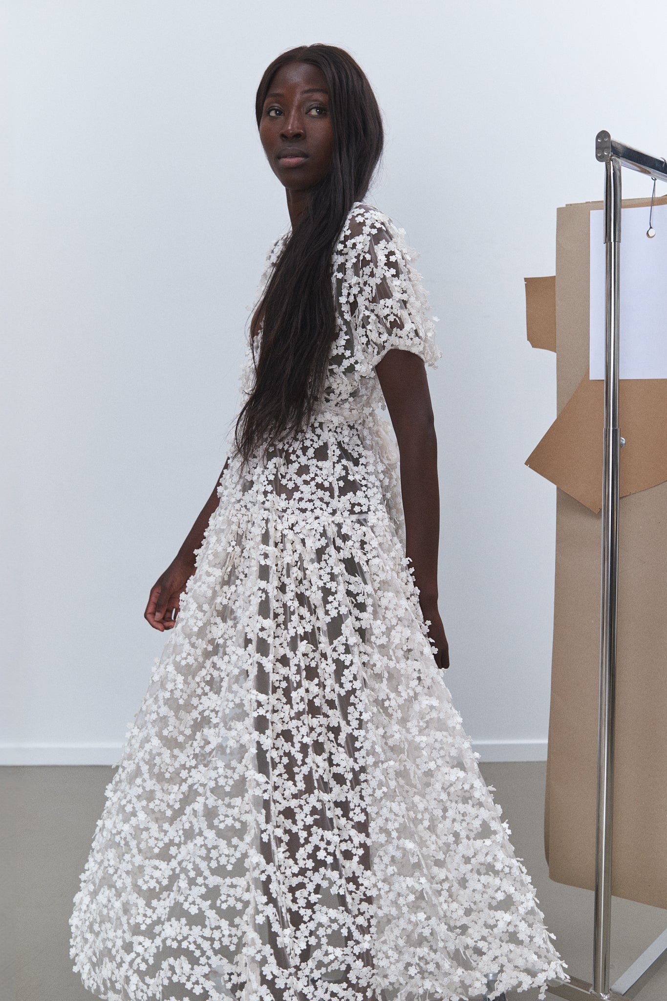 【CECILIE BAHNSEN】AMMI ドレス AMMI | DRESS GRASMERE MATELASSE BLACK