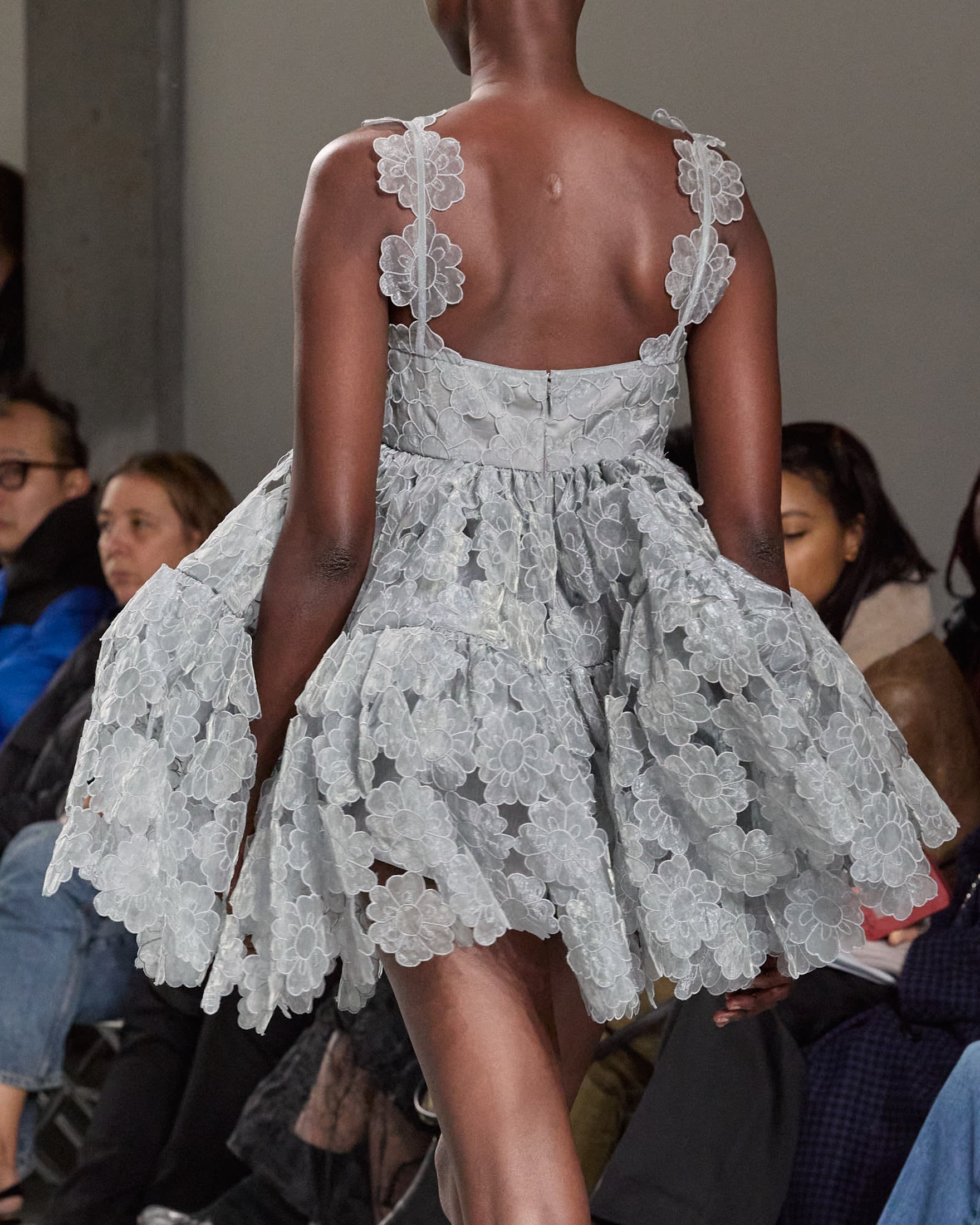 ORFA | DRESS MAGNOLIA EMBROIDERY GREY