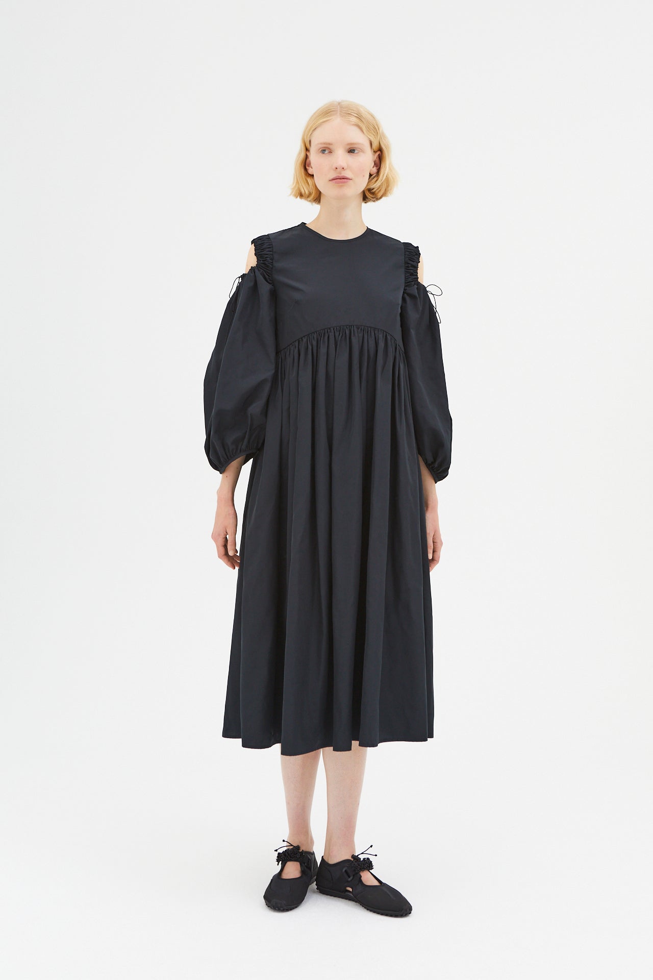 FINNLEY | DRESS RECYCLED FAILLE BLACK