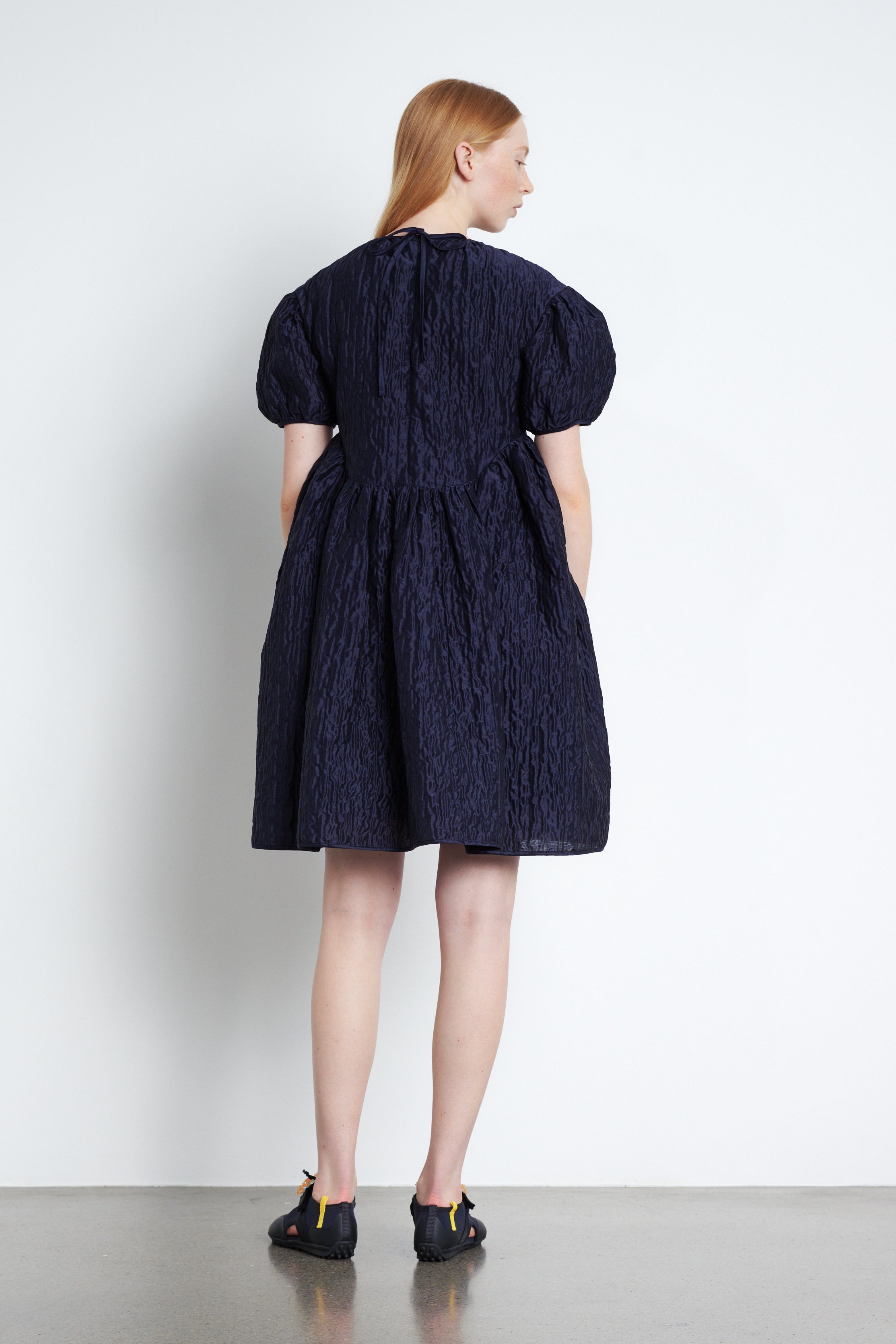 THELMA | DRESS ABETO MATELASSÉ NAVY