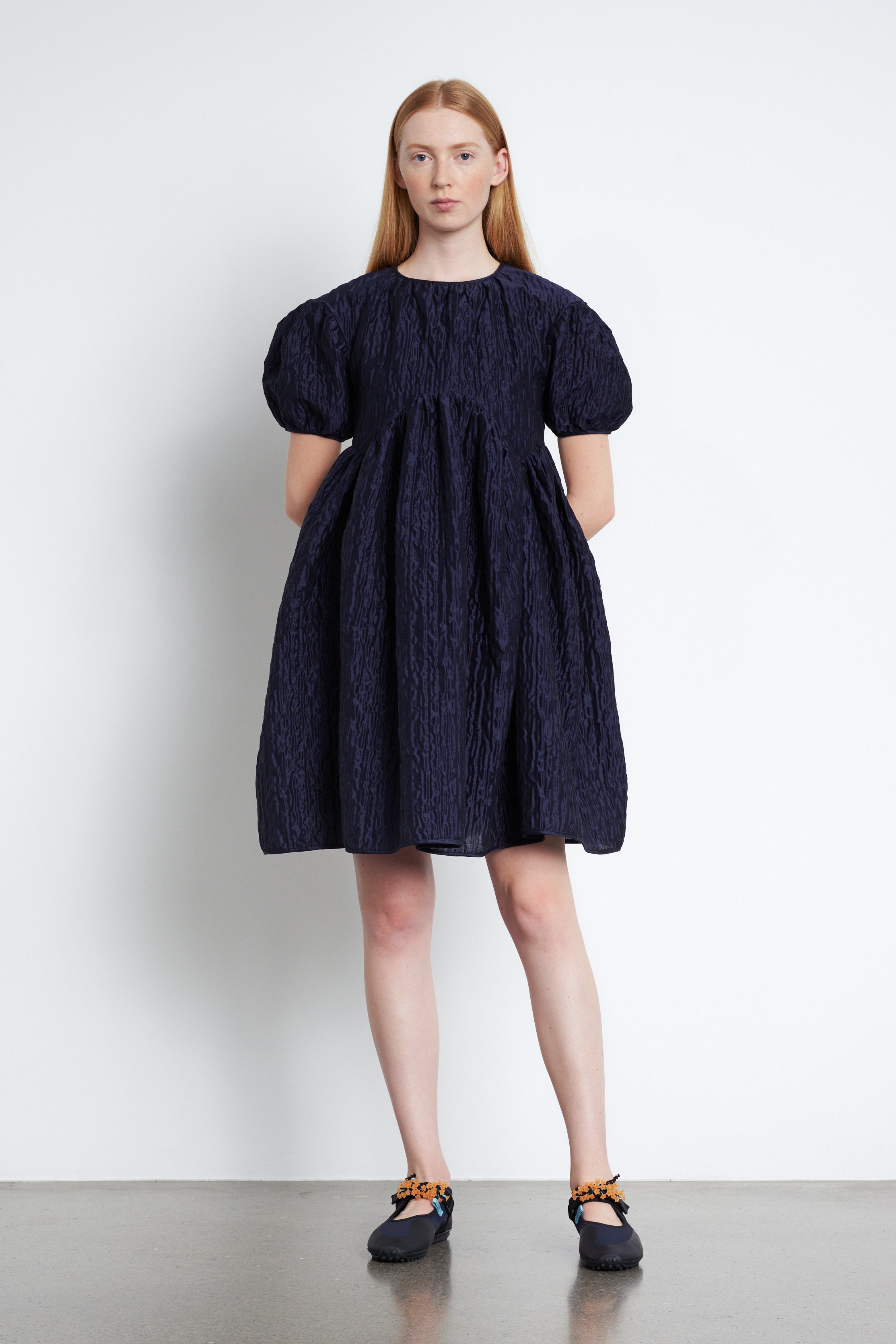 THELMA | DRESS ABETO MATELASSÉ NAVY