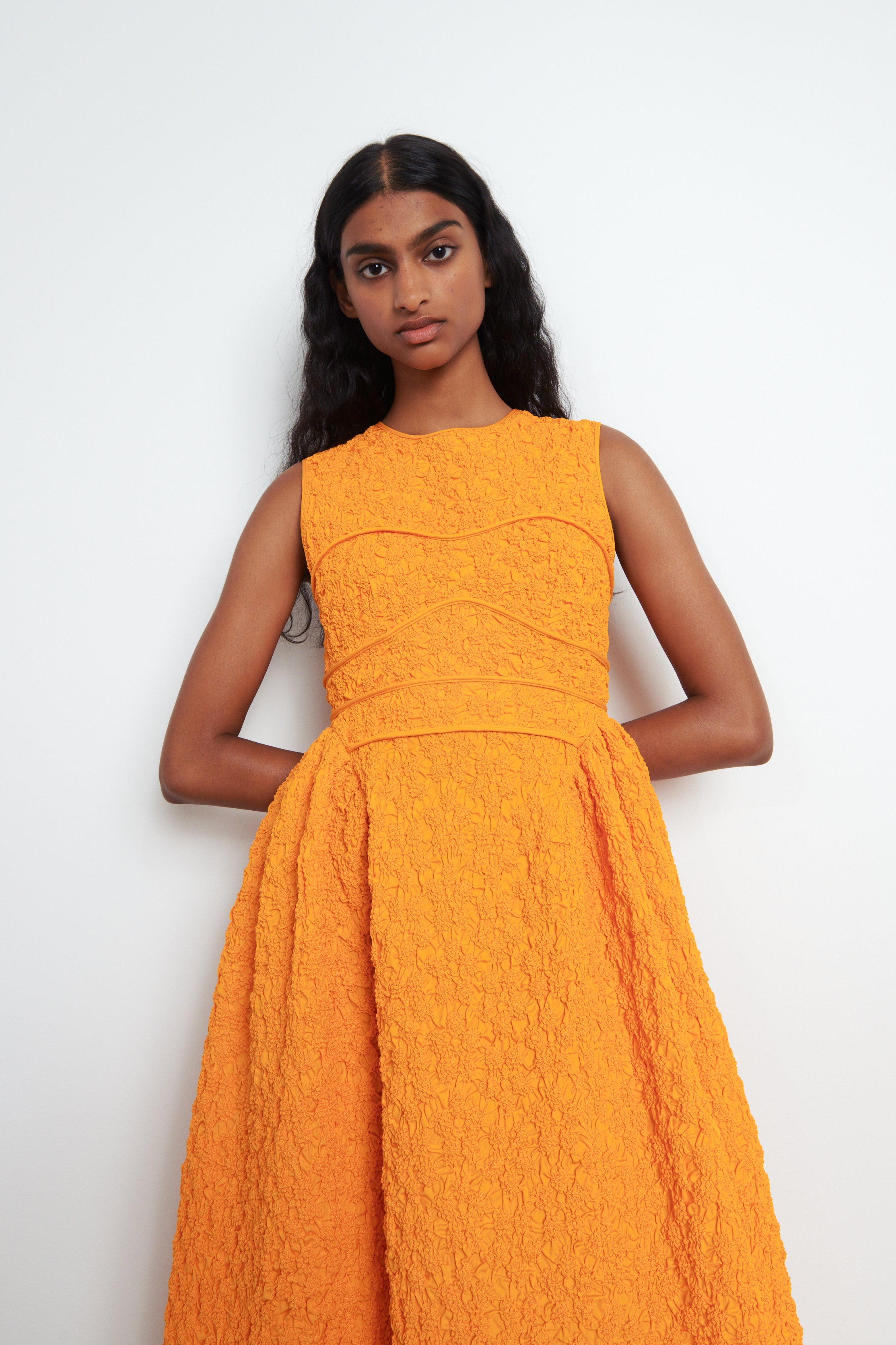 DORINA | SUN DRESS SMOCK COTTON TANGERINE