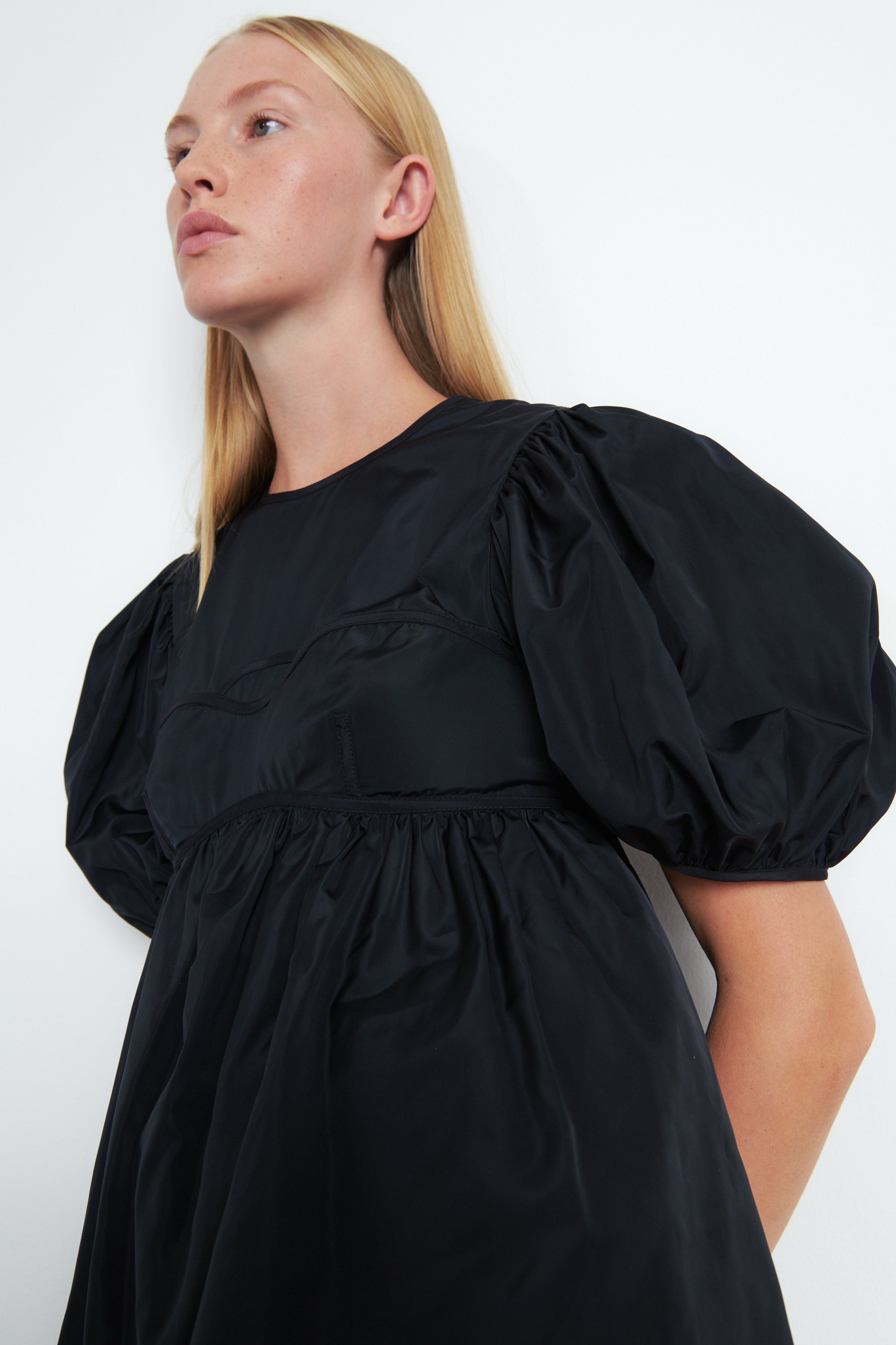 SUMMER | TOP RECYCLED FAILLE BLACK