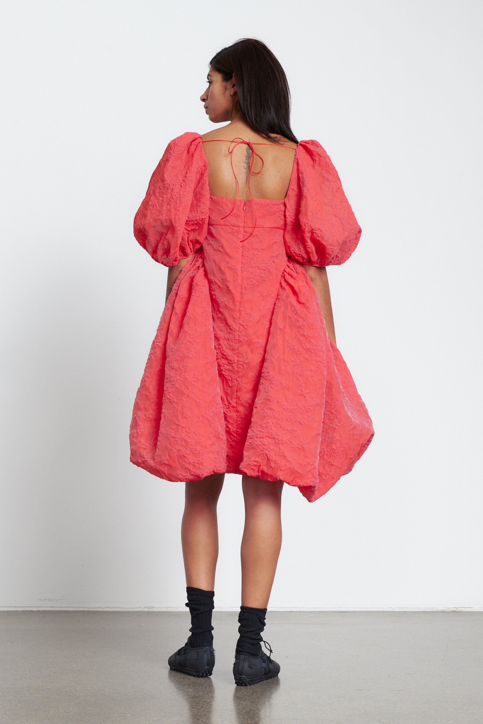 SIDRA | DRESS AMBLESIDE MATELASSÉ POPPY RED