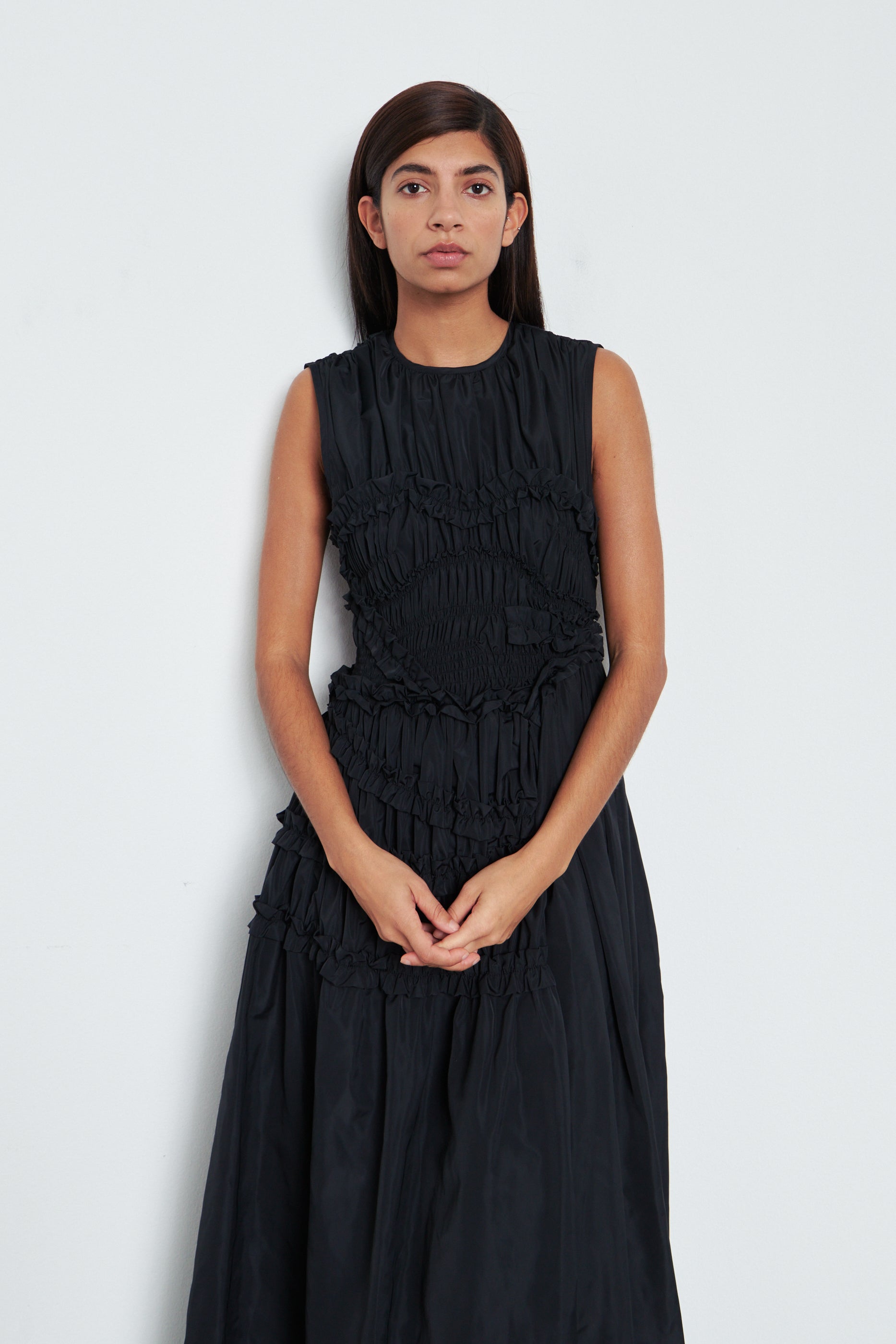 UTOPIA | DRESS RECYCLED FAILLE BLACK