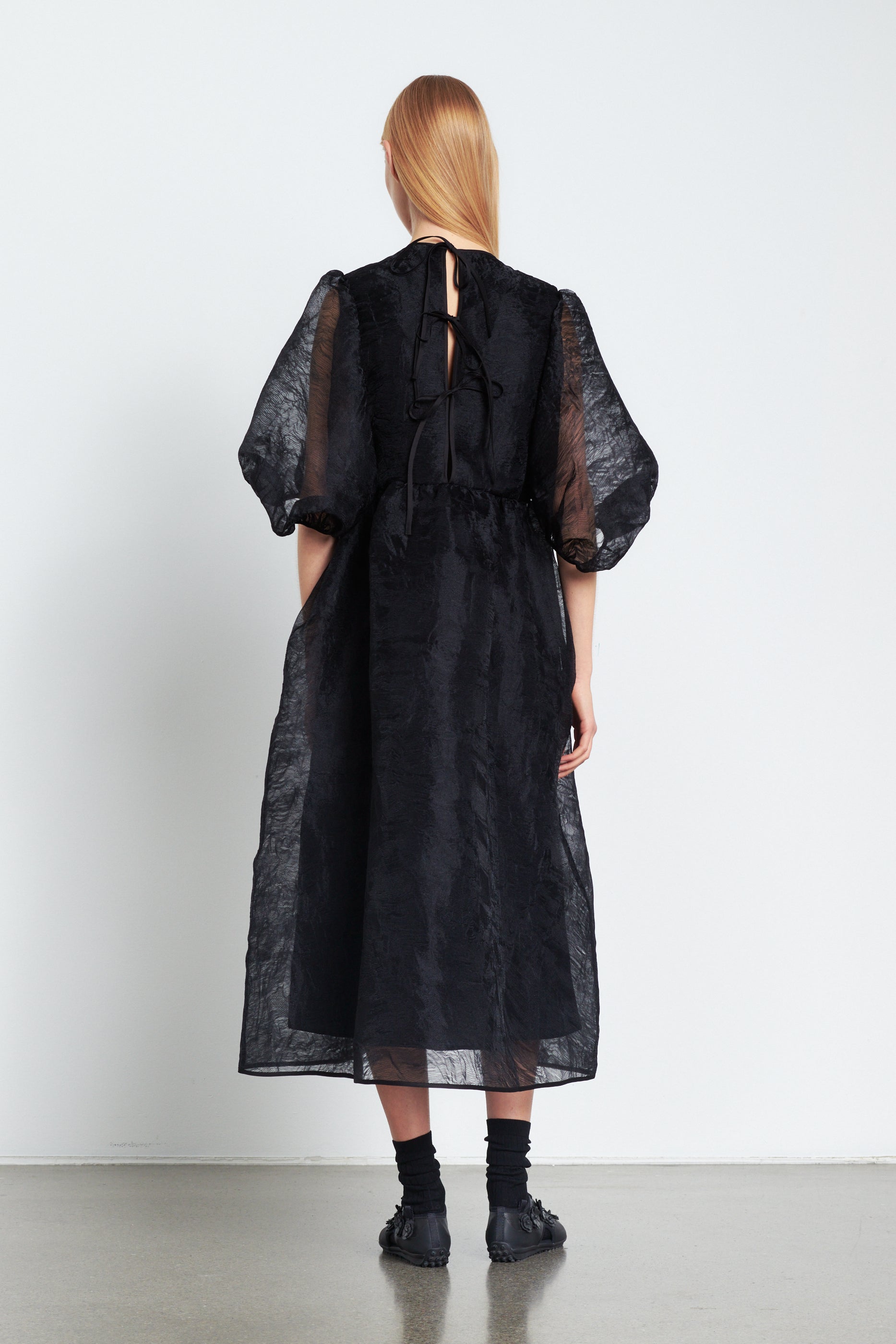 KARMEN | DRESS PLEATED ORGANZA BLACK