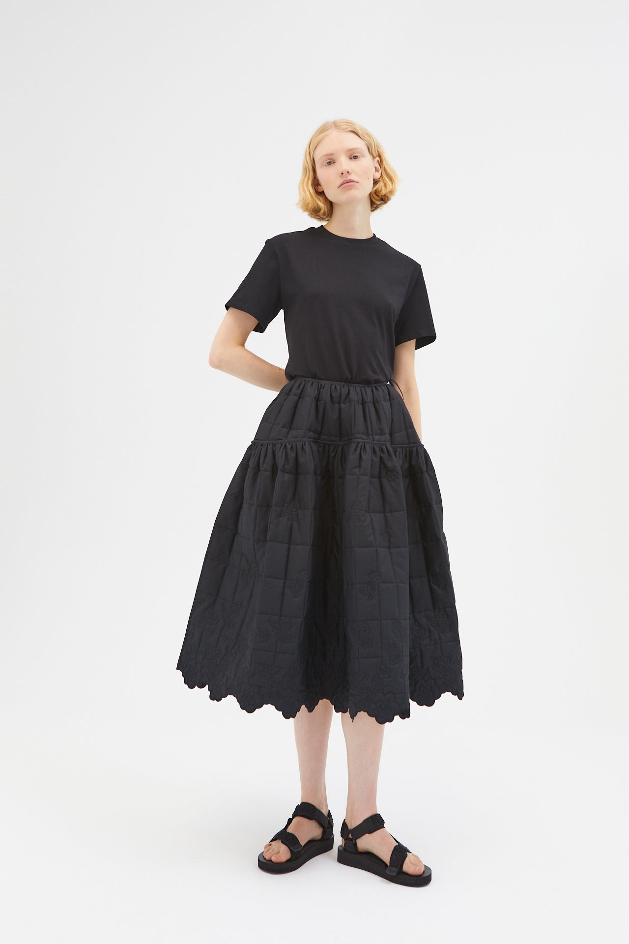 Cecilie Bahnsenrosie Quilted Cotton Skirt