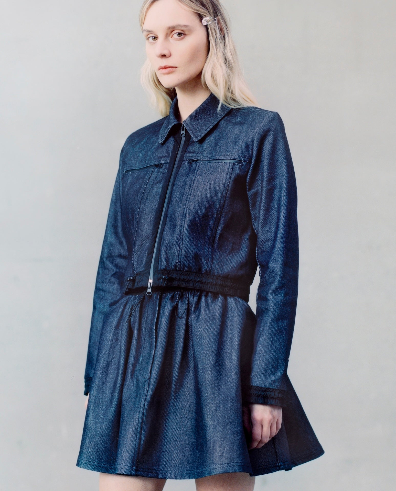【Cecilie Bahnsen】BOBBI SKIRT BOBBI | SKIRT DENIM INDIGO / BLACK