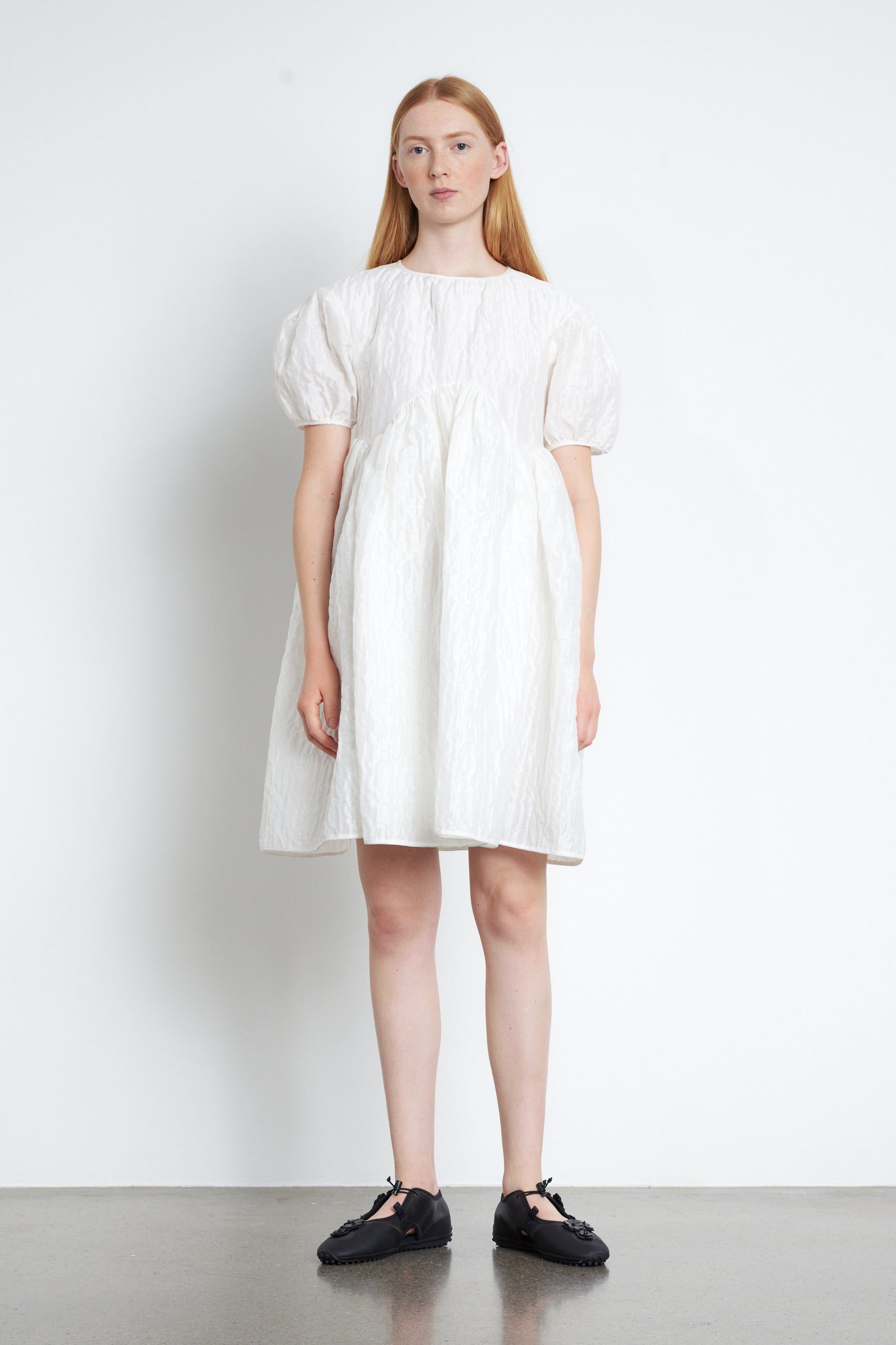 THELMA DRESS ABETO MATELASS WHITE