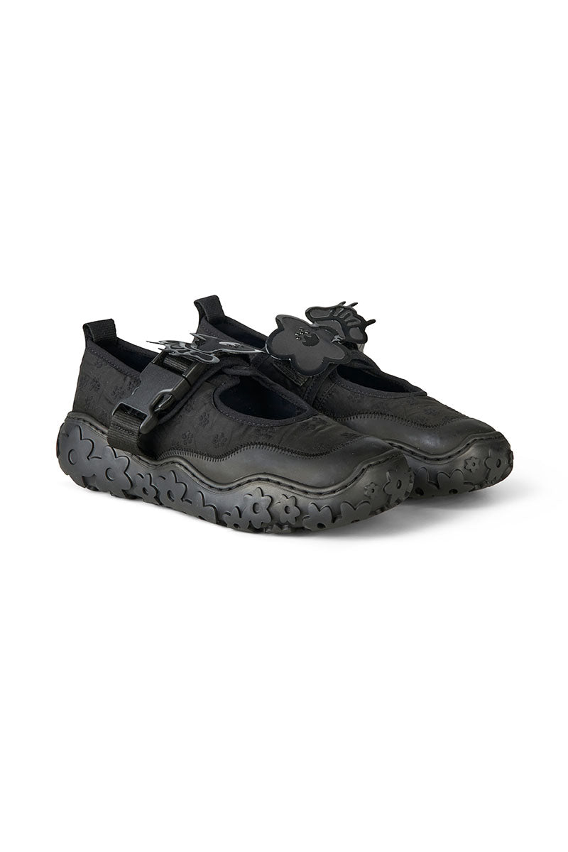 GIROS | OPEN SNEAKER BLOSSOM MATELASSÉ BLACK