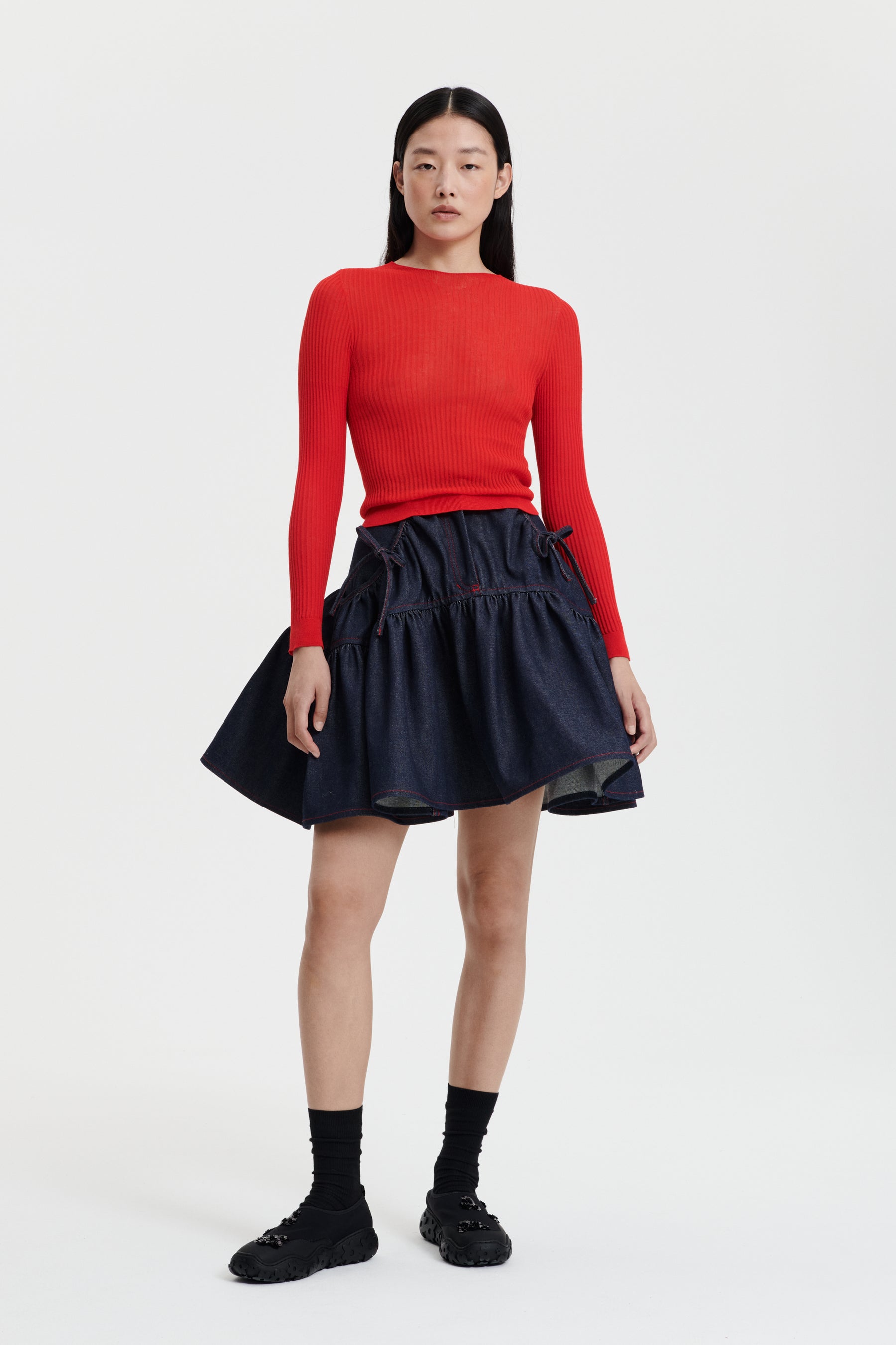 JAYLA | TOP LIGHTWEIGHT KNIT POPPY RED