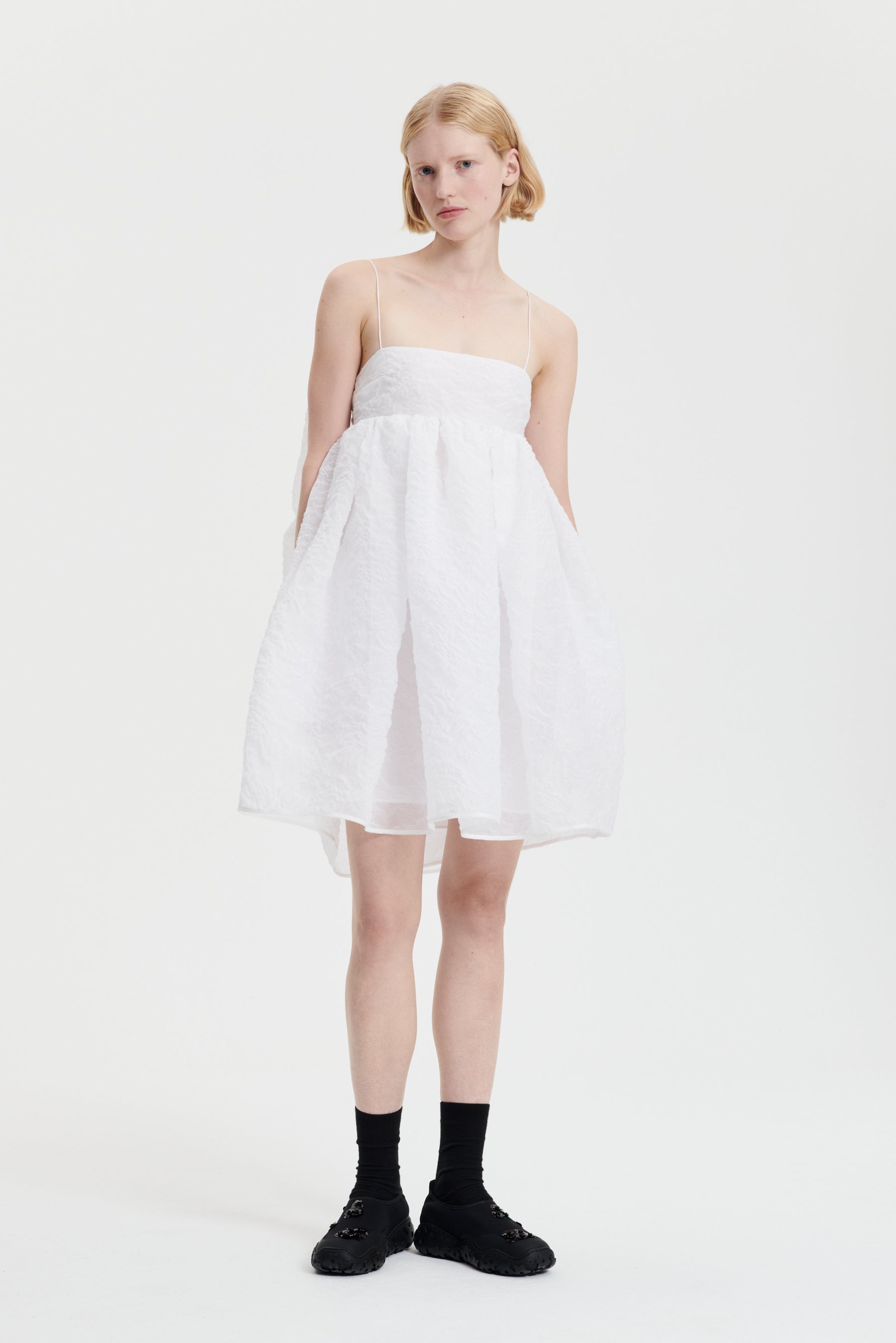 GINA | DRESS POSY MATELASSÉ WHITE