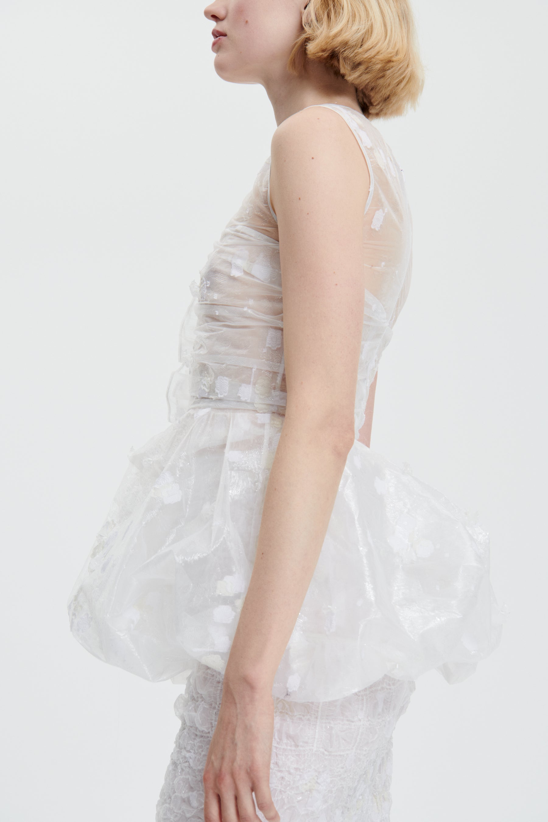 GIANNA | TOP YARROW FIL-COUP… CLEAR / WHITE