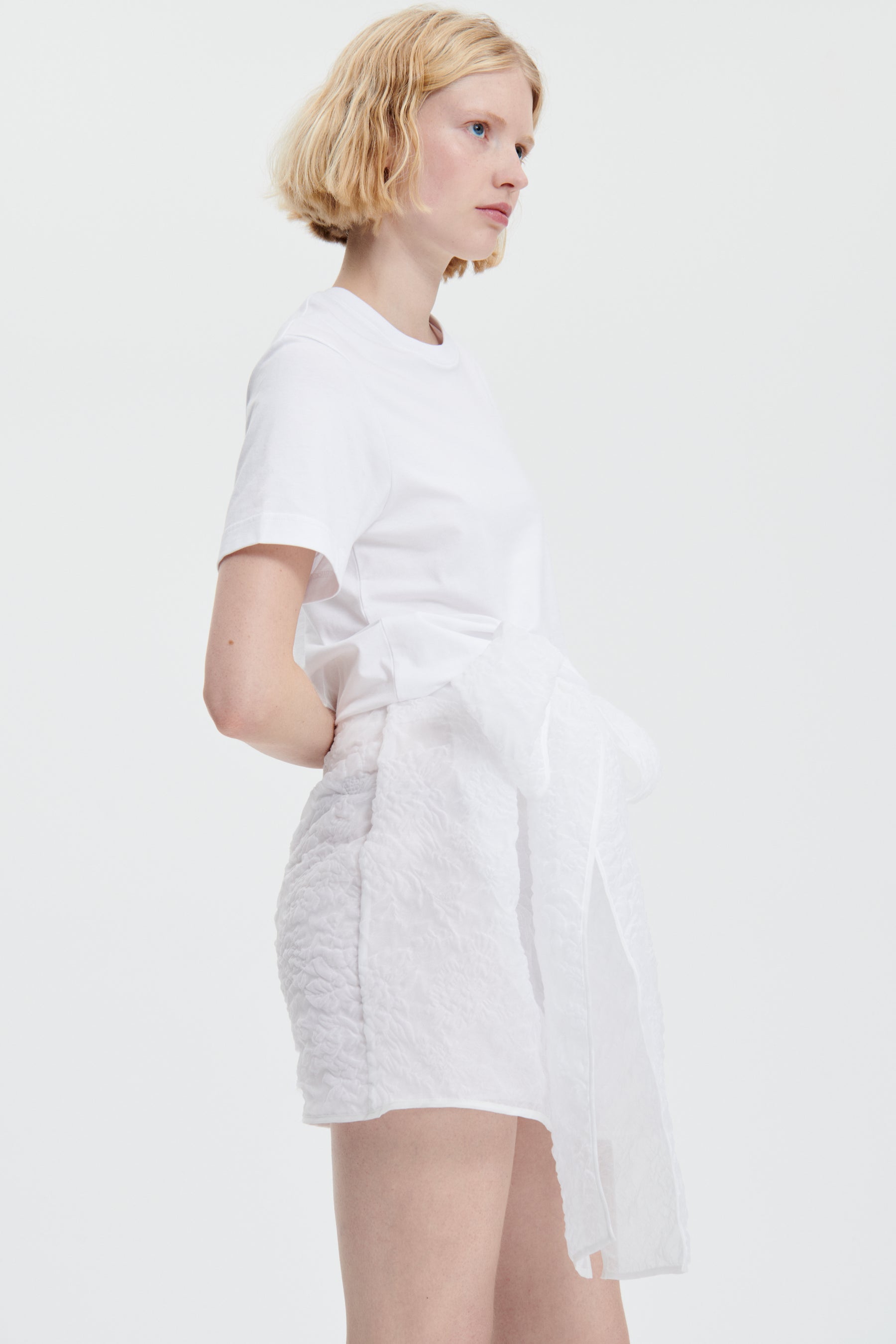 GIGI | SKIRT POSY MATELASSÉ WHITE