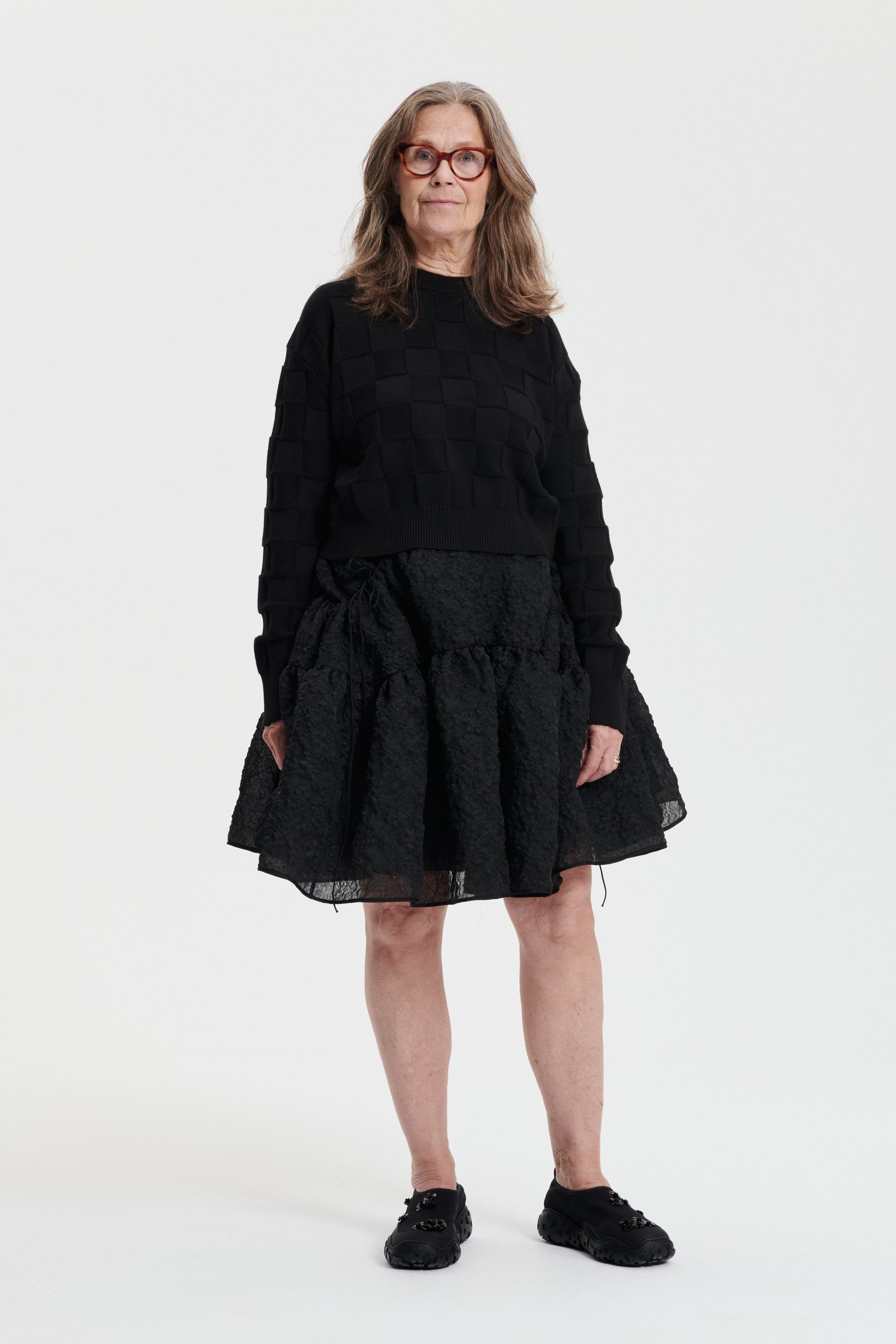 GILLY | SKIRT GRASMERE MATELASSÉ BLACK