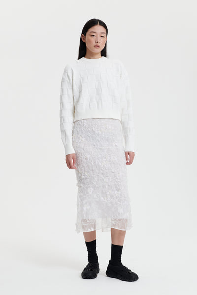 スカート RONRON SMOCKING UNBALANCE SKIRT BMY635 SMOCKING UNBALANCE SKIRT KHAKI - RONRON 론론