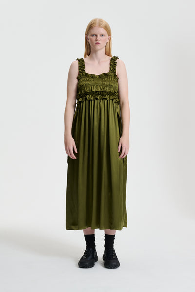 ワンピース Cecilie Bahnsen Green Silk Blend Soon Mini Dress 4.